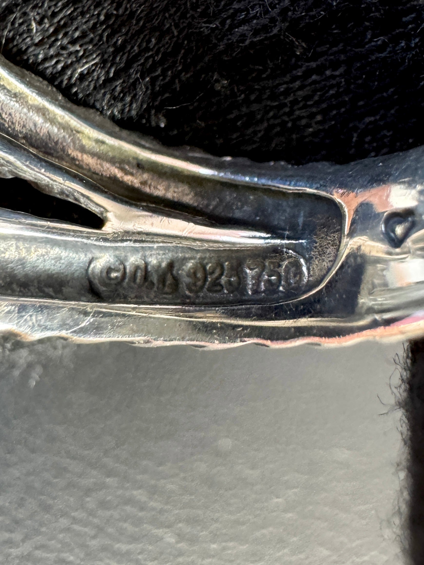 David Yurman sterling silver, 18K gold garnet and diamonds Albion ring