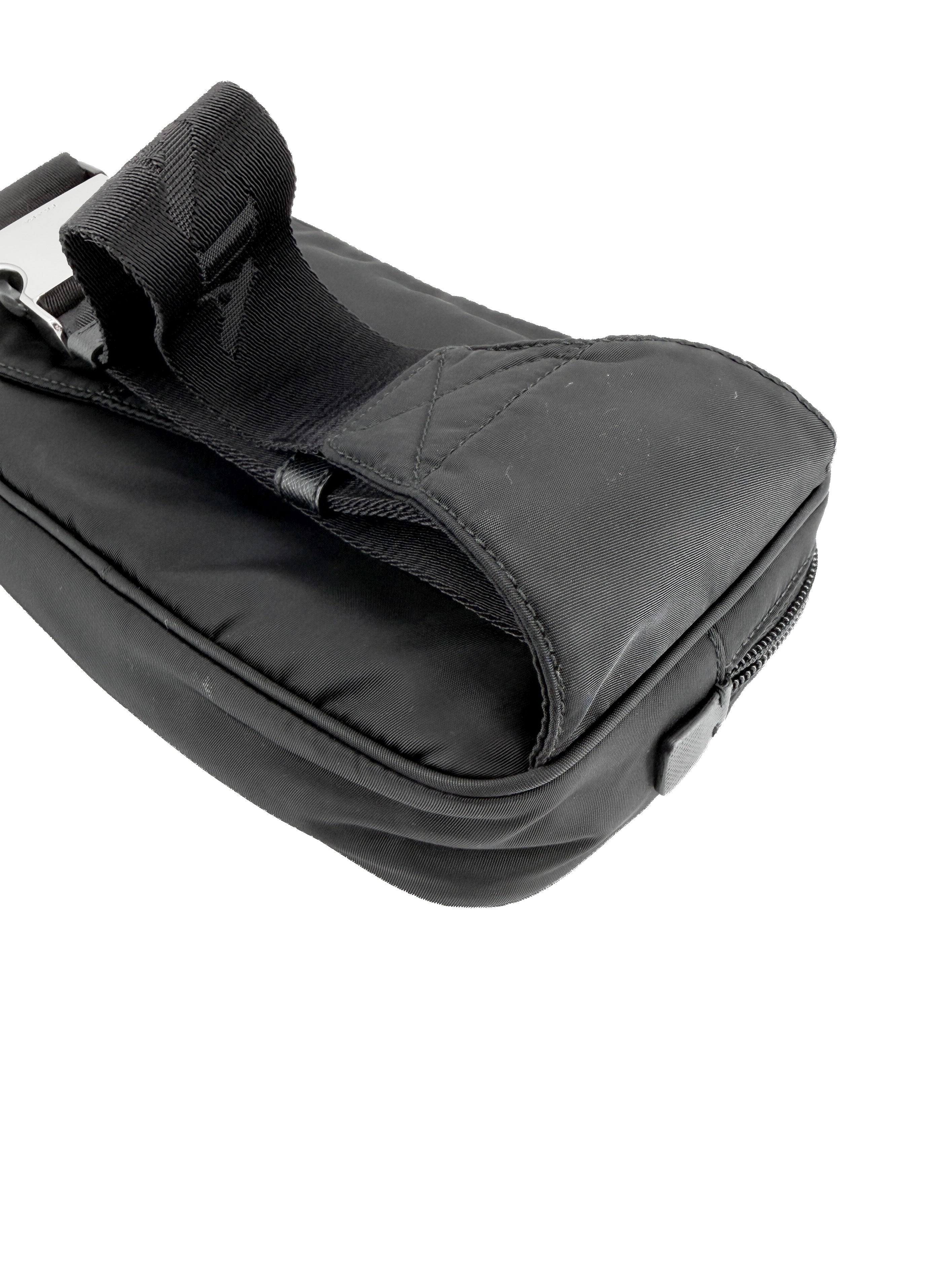 Prada black Re-nylon belt bag 158 C