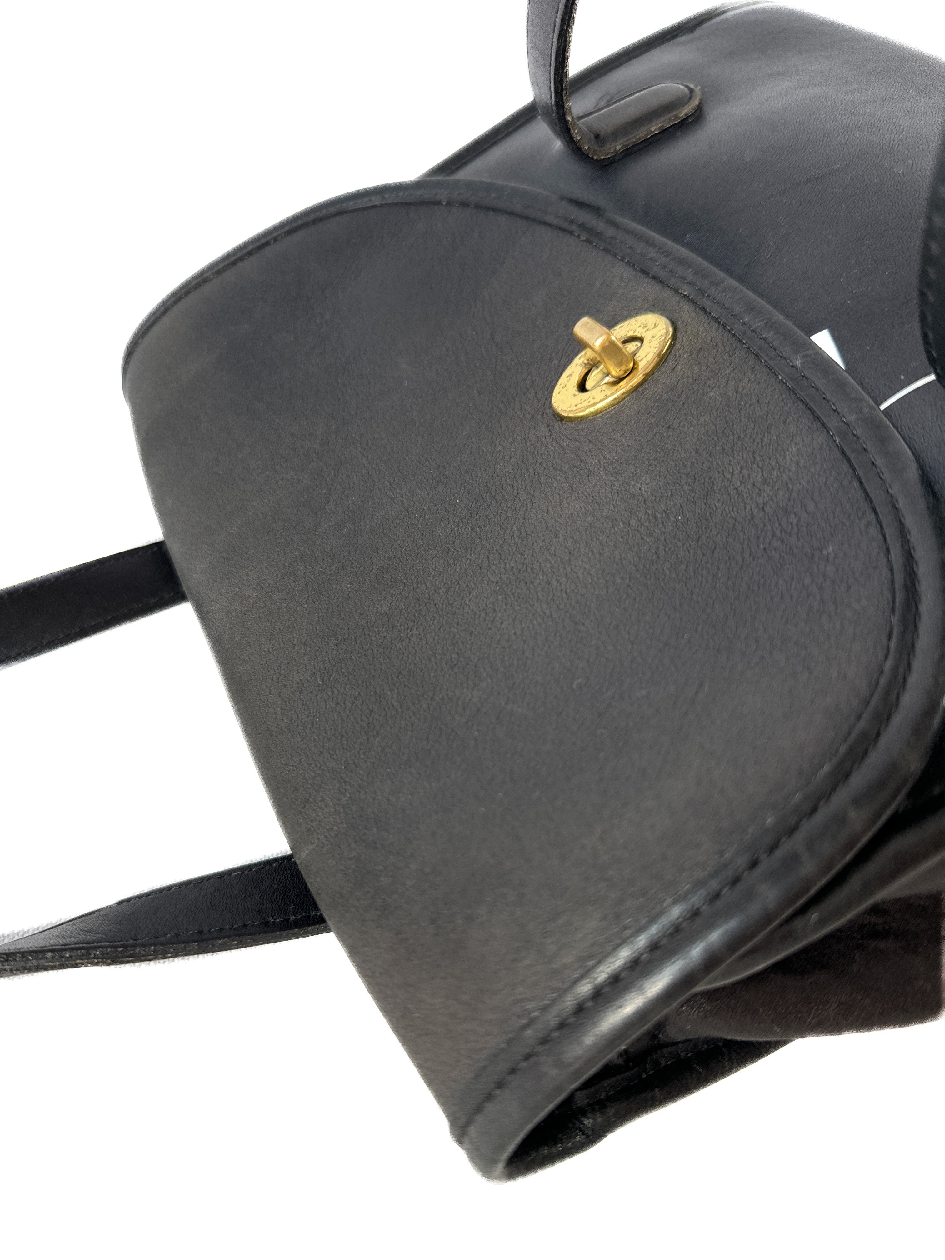 Coach black leather vintage Belmont satchel 9088