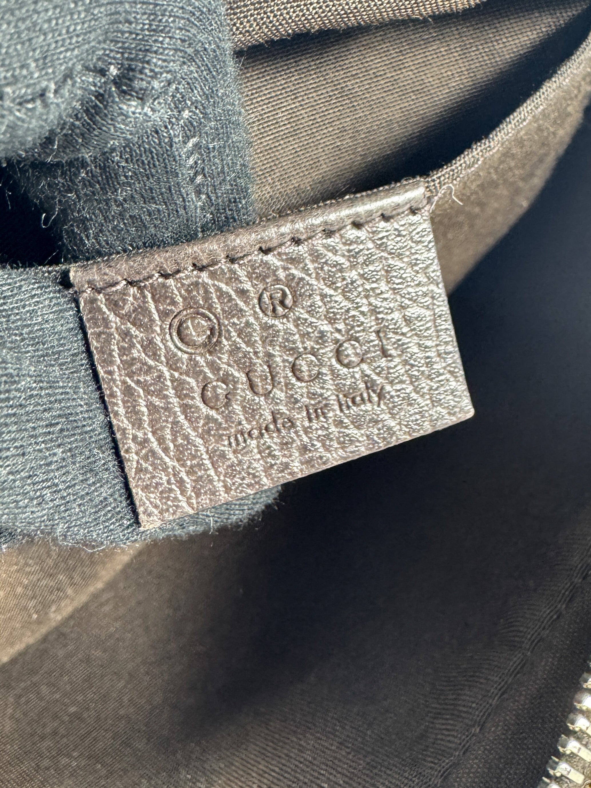 Gucci brown GG monogram waist belt bag 449174 527066