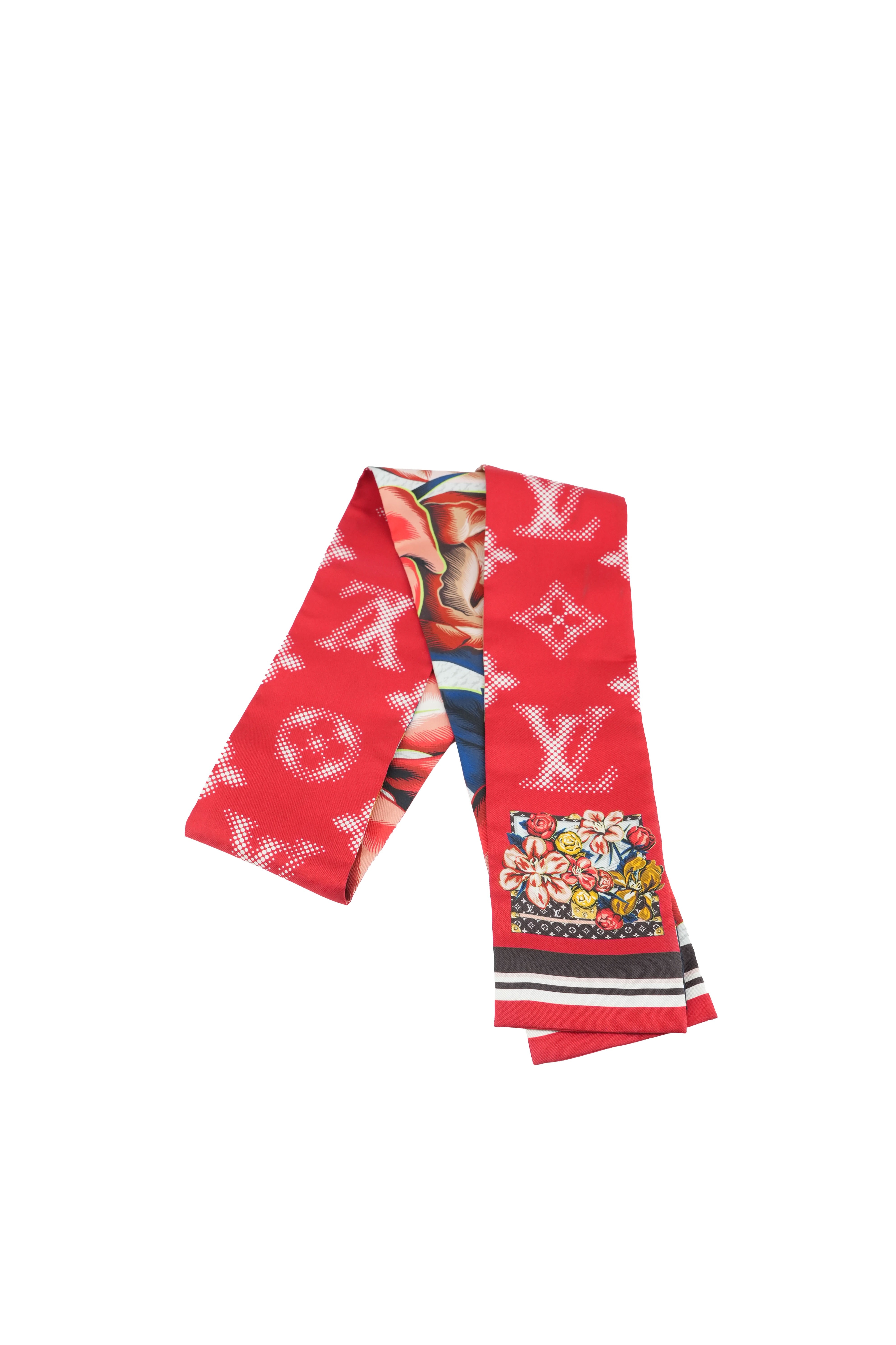 Louis Vuitton red Malle de Fleurs bandeau HS0261