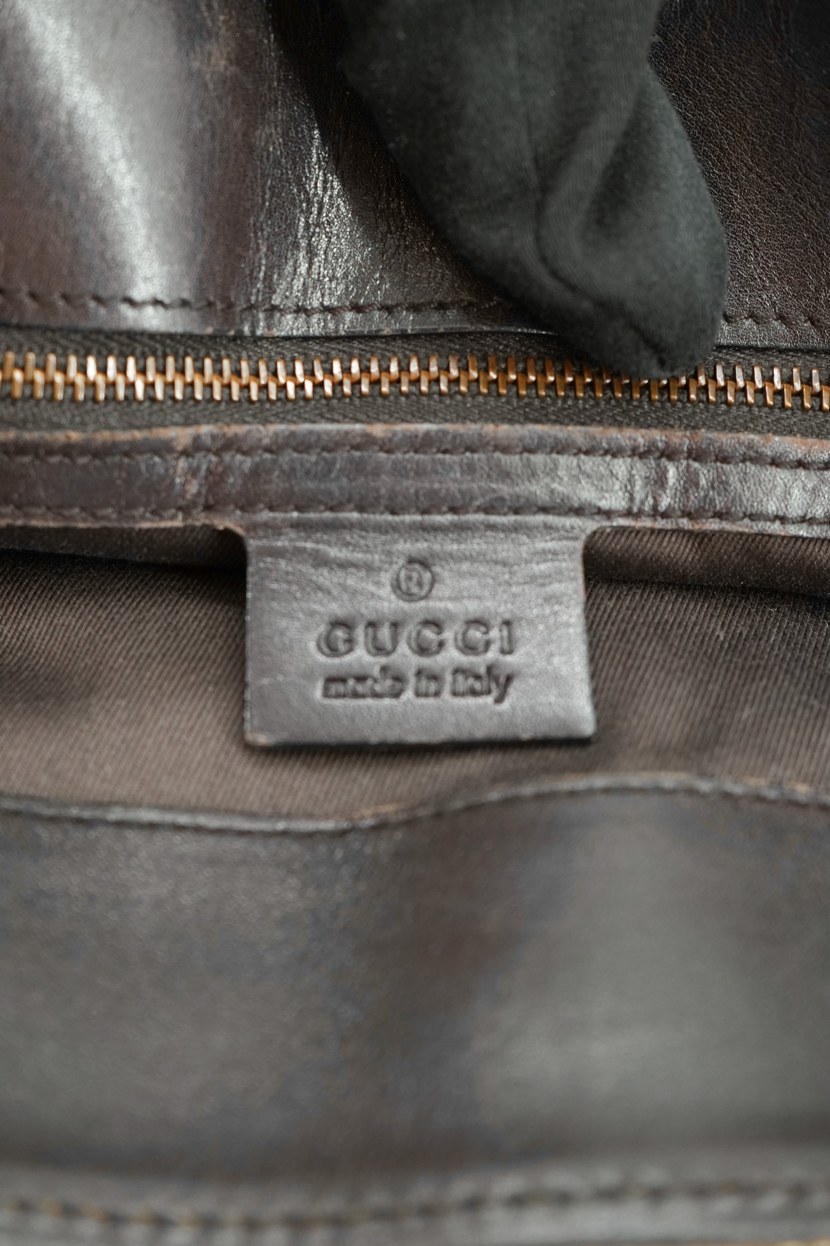 Gucci brown GG belt tote 214397