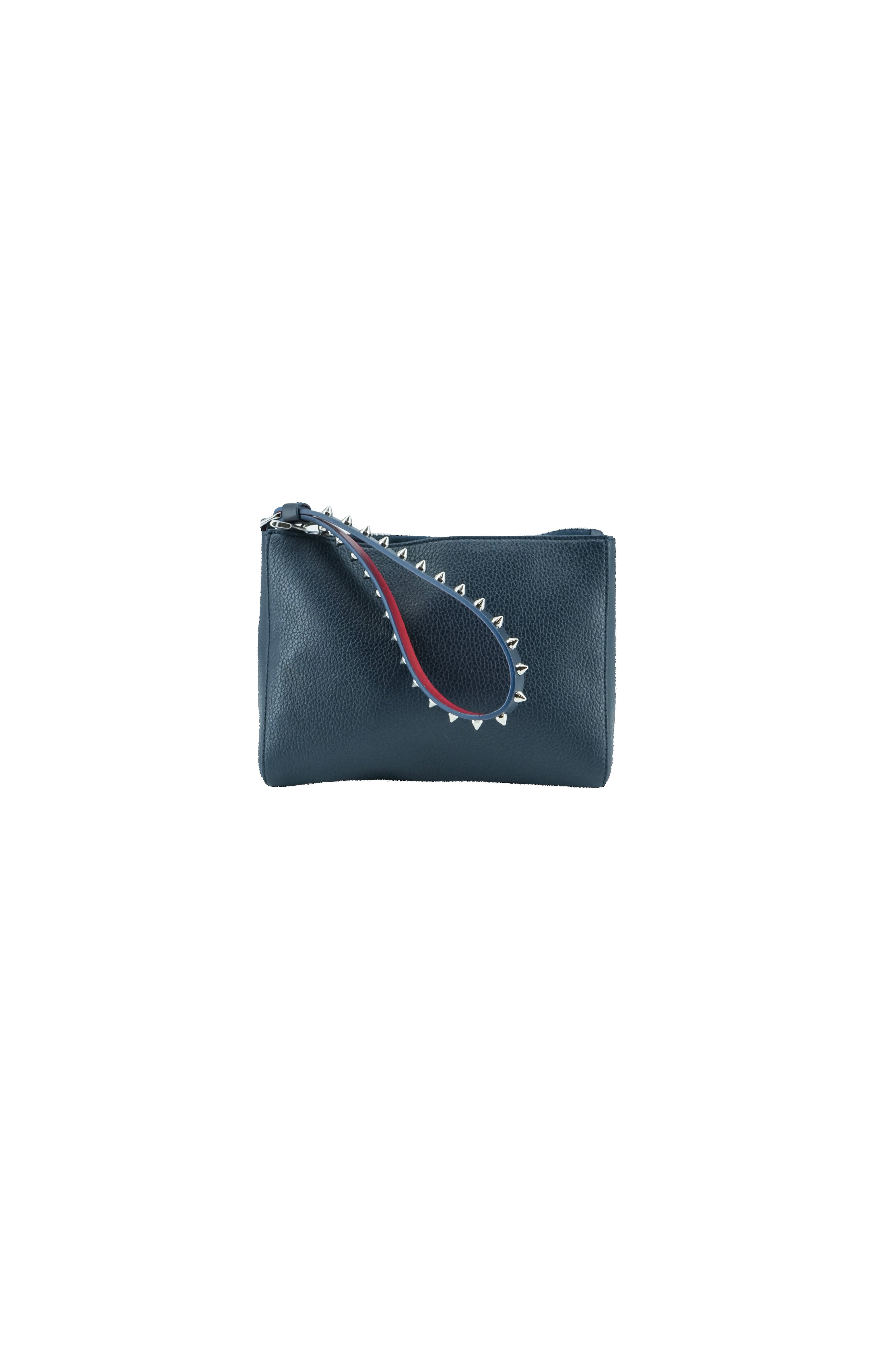 Christian Louboutin navy Cabata mini pouch