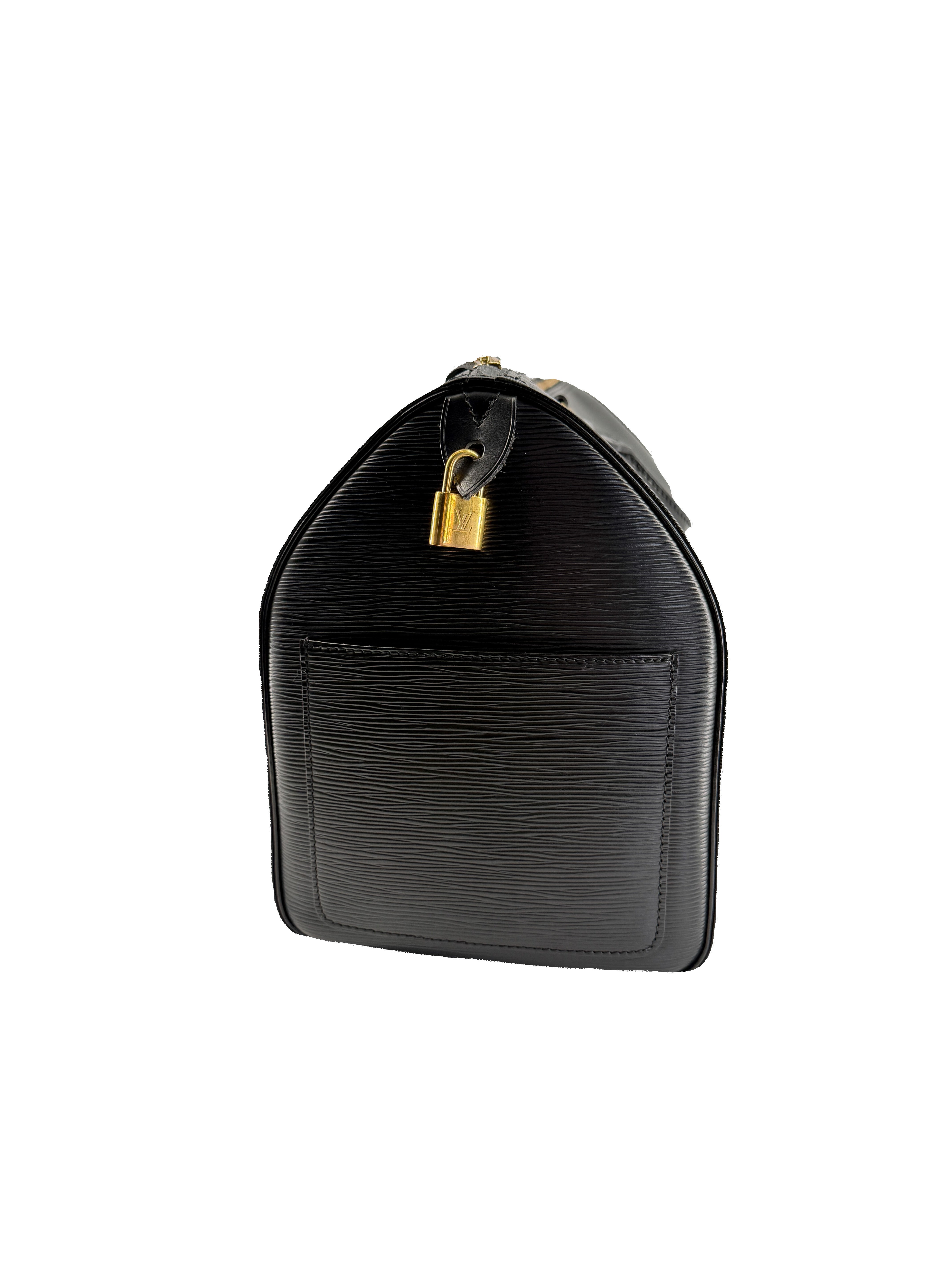 Louis Vuitton black epi Speedy 40 VI0921