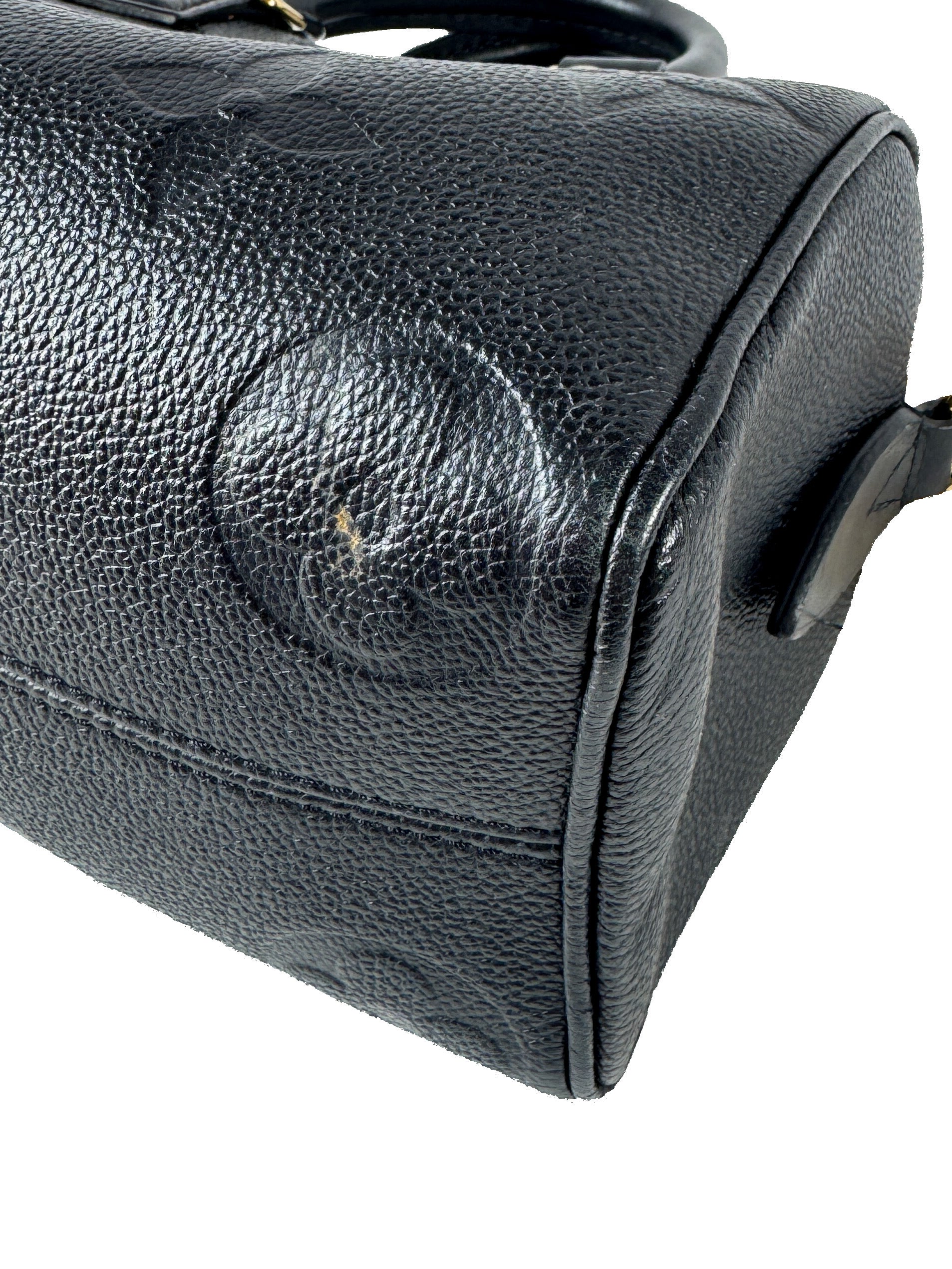 Louis Vuitton black empreinte leather Speedy 20 bandouliere NFC