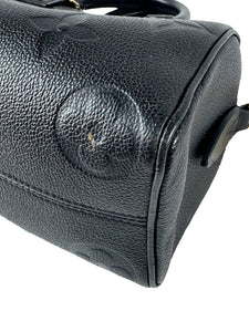 Louis Vuitton black empreinte leather Speedy 20 bandouliere NFC