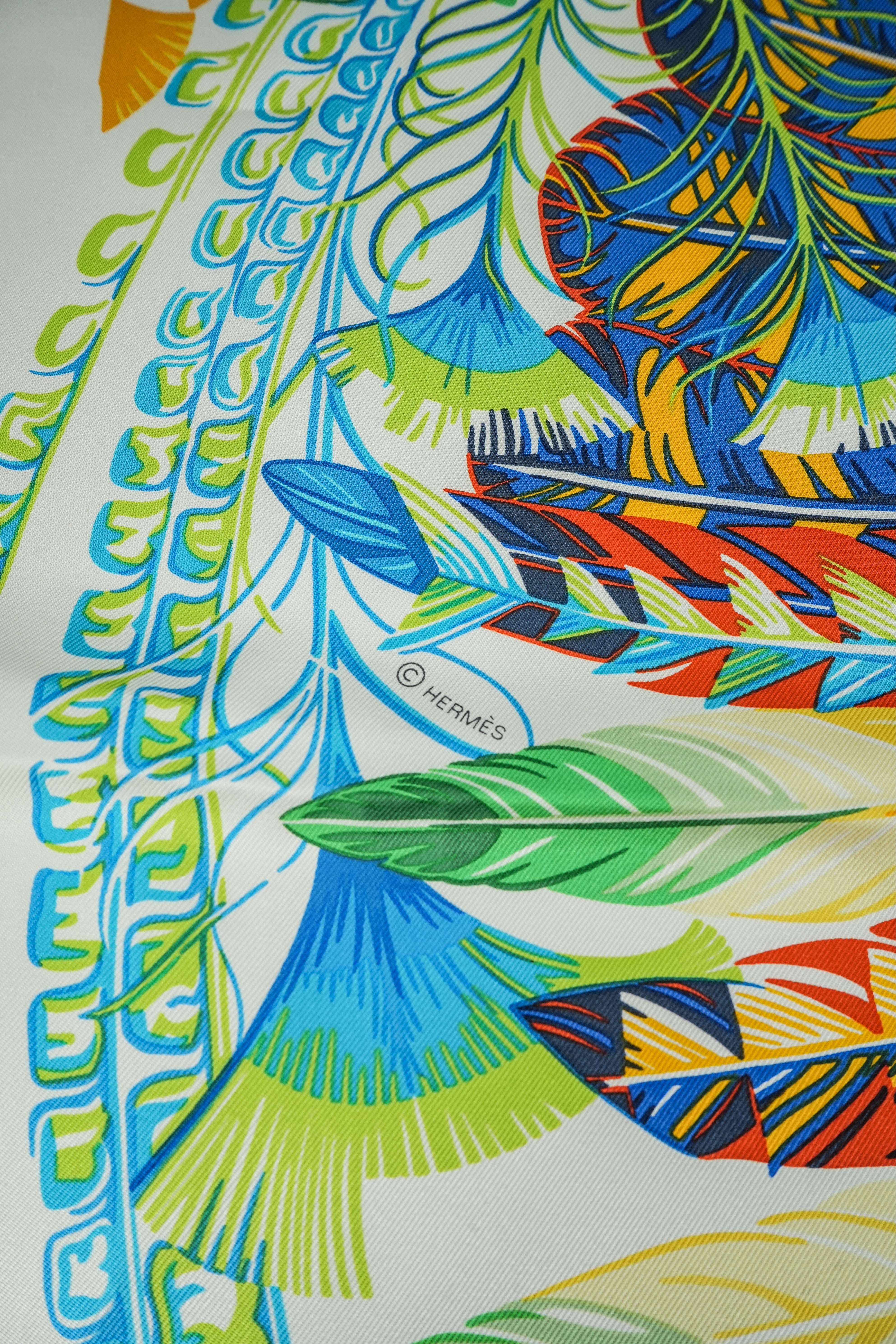Hermès Danse Pacifique 90cm silk scarf