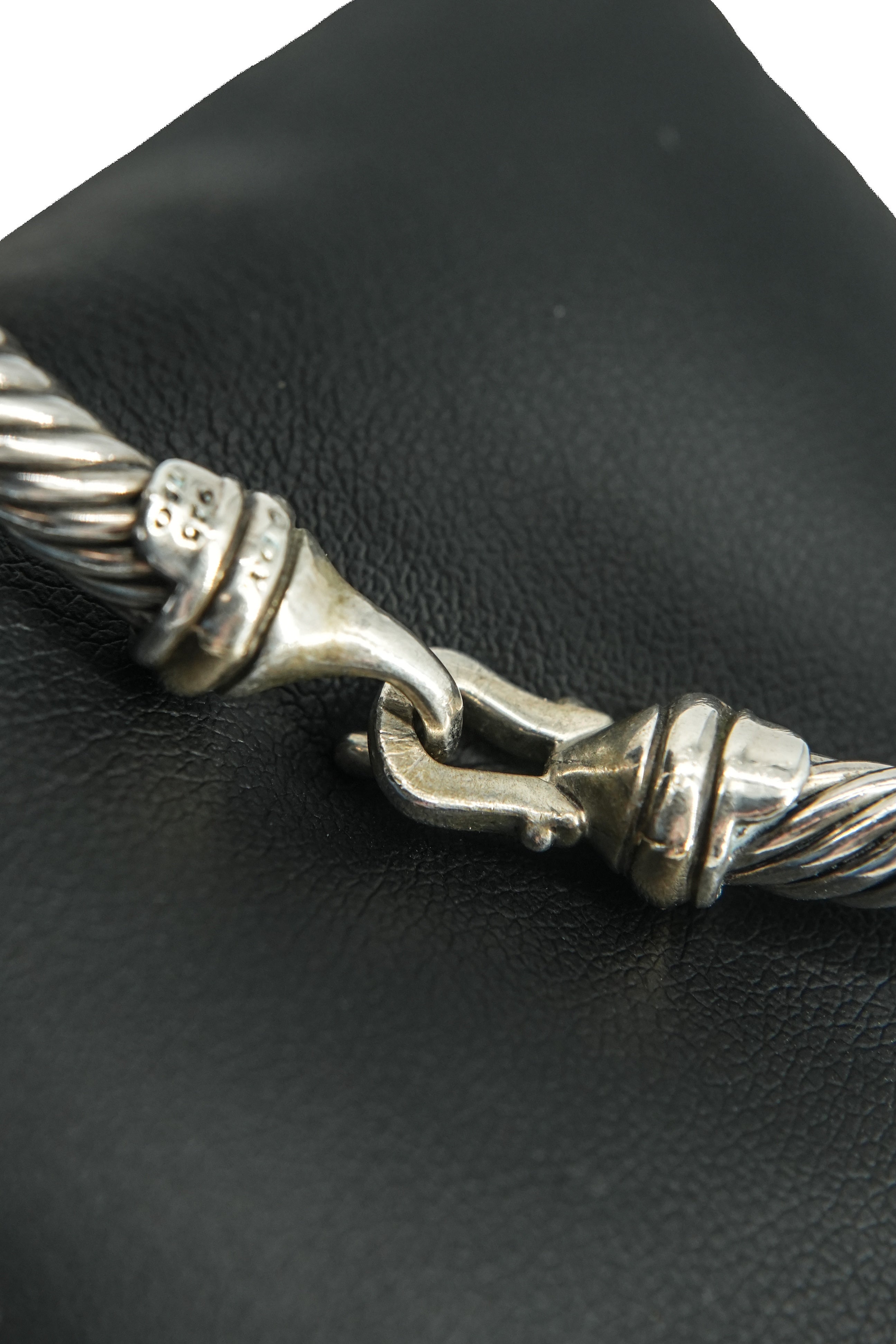 David Yurman sterling silver, yellow gold 5MM buckle bracelet
