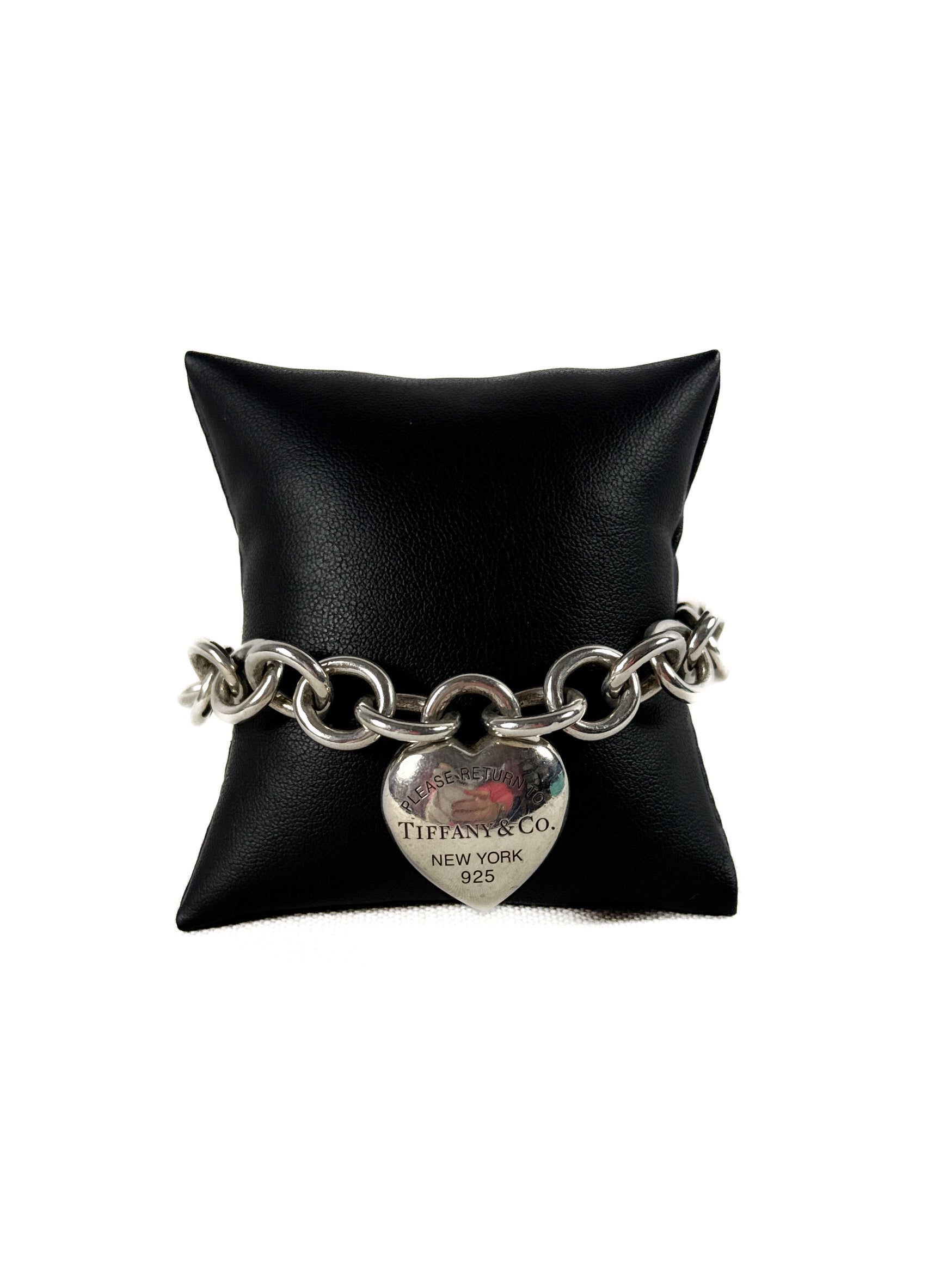 Tiffany & Co sterling silver full heart return to Tiffany toggle bracelet 231208 BOX