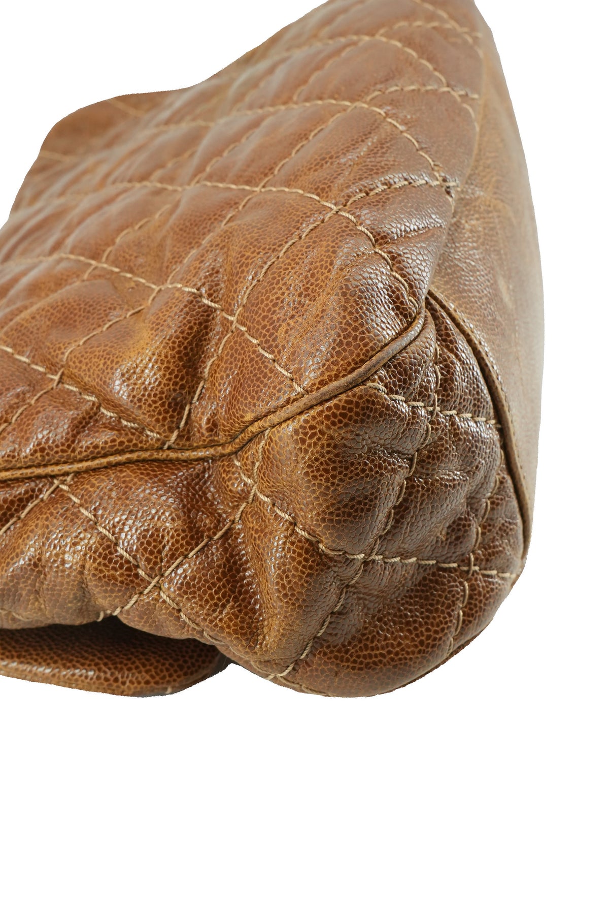 Chanel brown distressed Coco pleats 17752953
