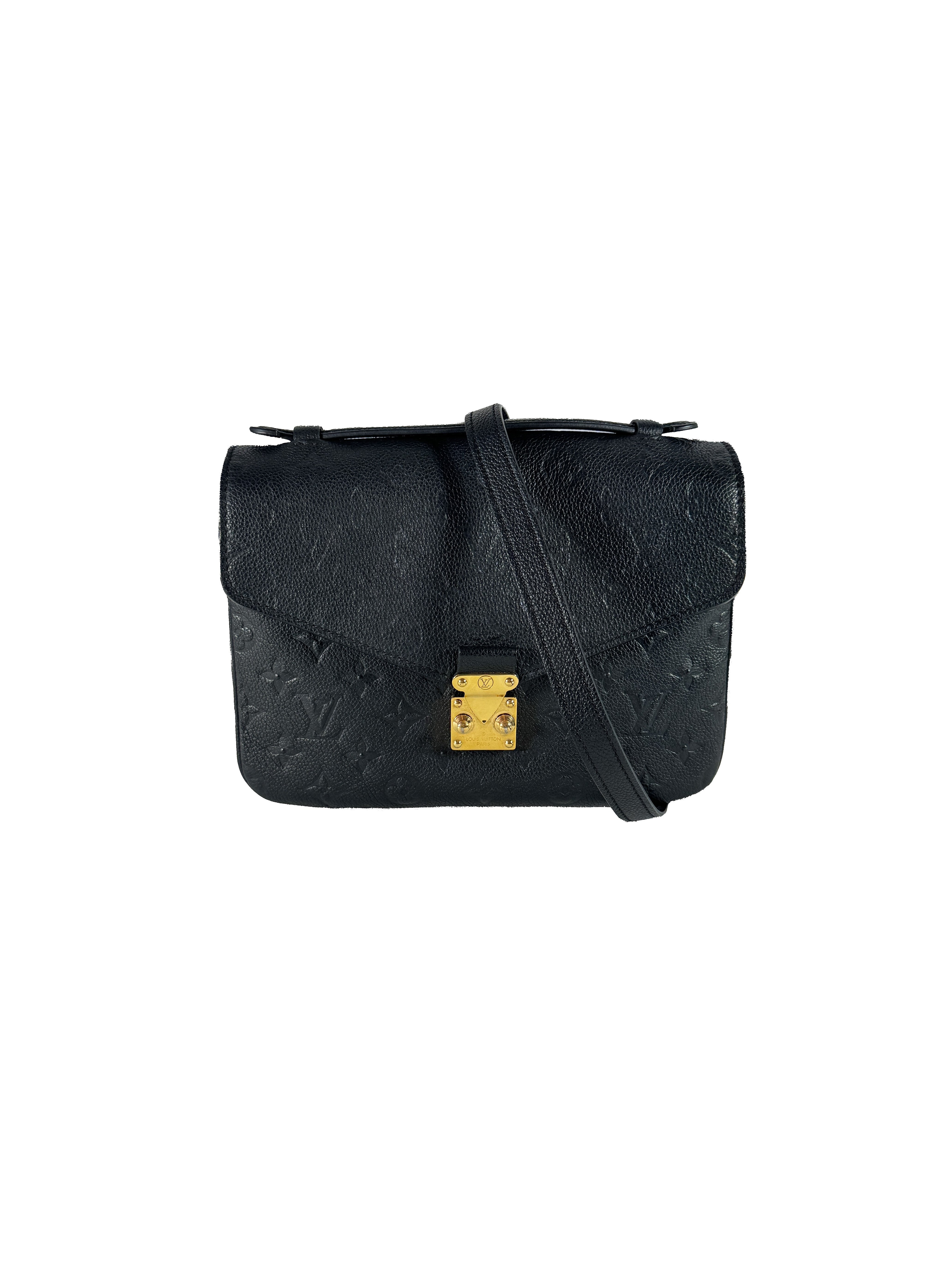 Louis Vuitton black empreinte leather Pochette Metis GI4290