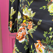 Rachel Rachel Roy black orange floral one shoulder dress size 4