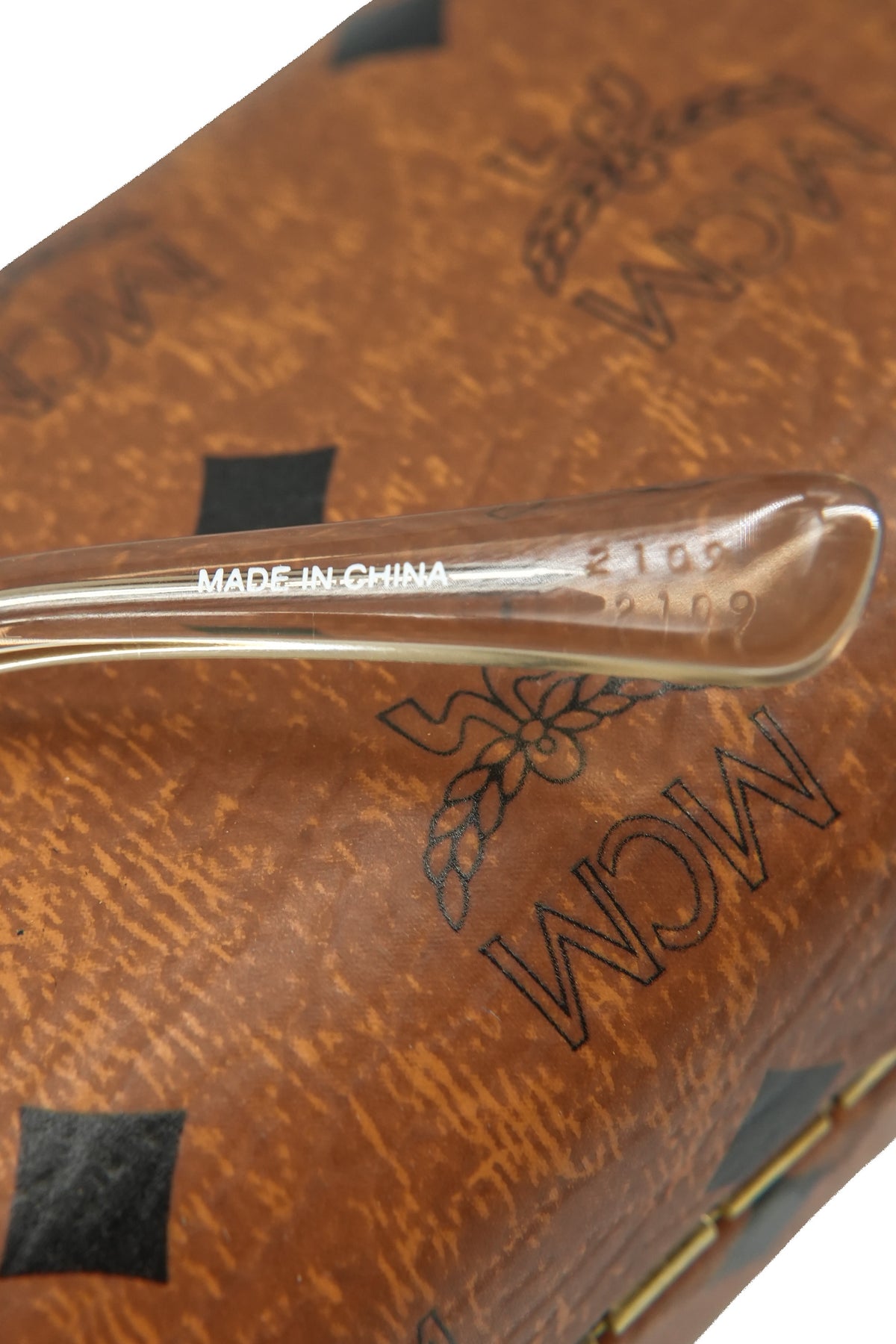 MCM beige clear eyeglass frames MCM2643R *CASE*