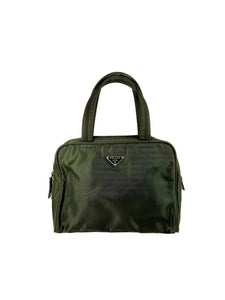 Prada tessuto dark green nylon tote