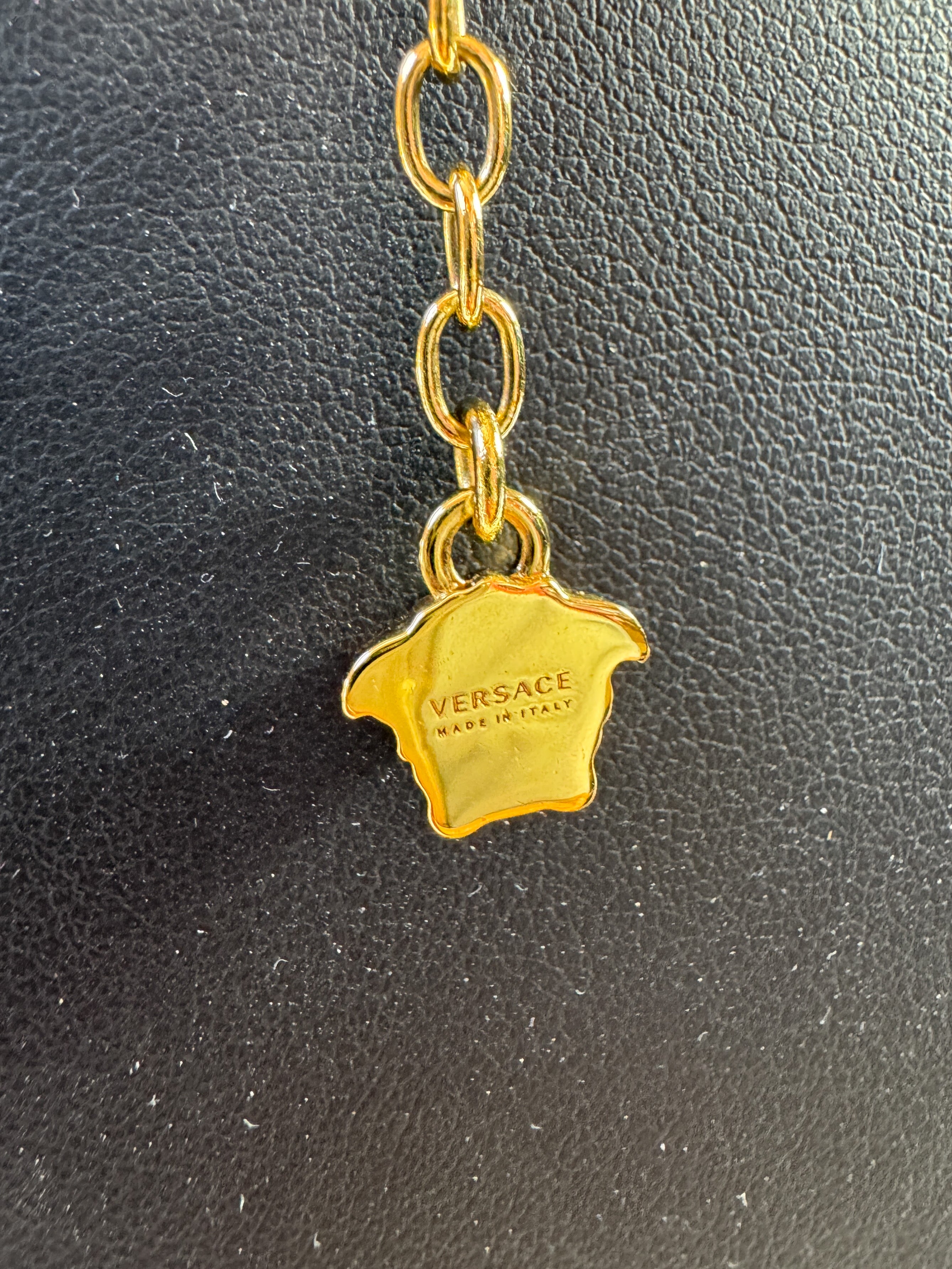 Versace gold tone Medusa head necklace