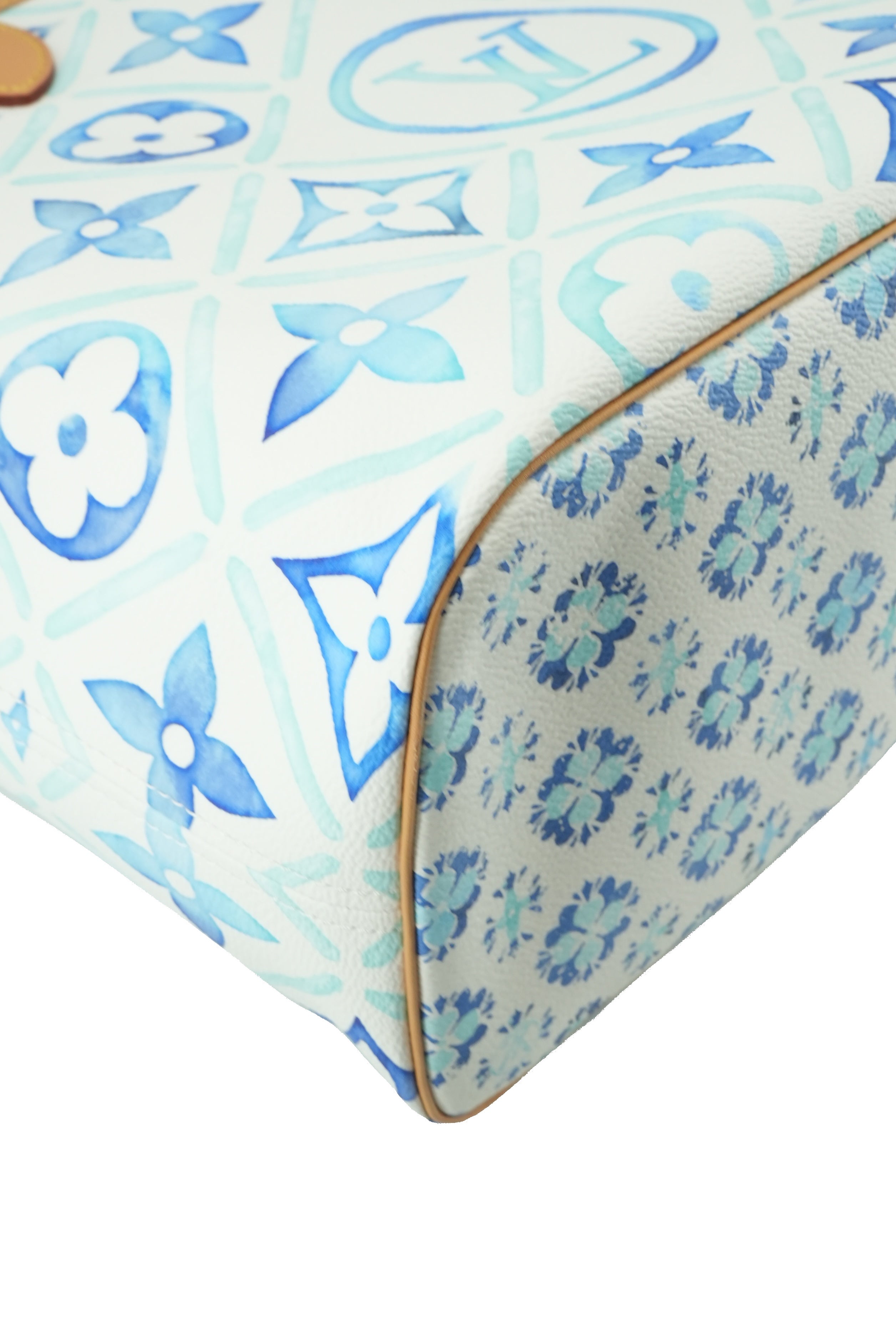 Louis Vuitton monogram Tiles by the Pool Neverfull MM lagoon blue NFC