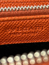 BVGALRI orange leather zip around wallet **as is**