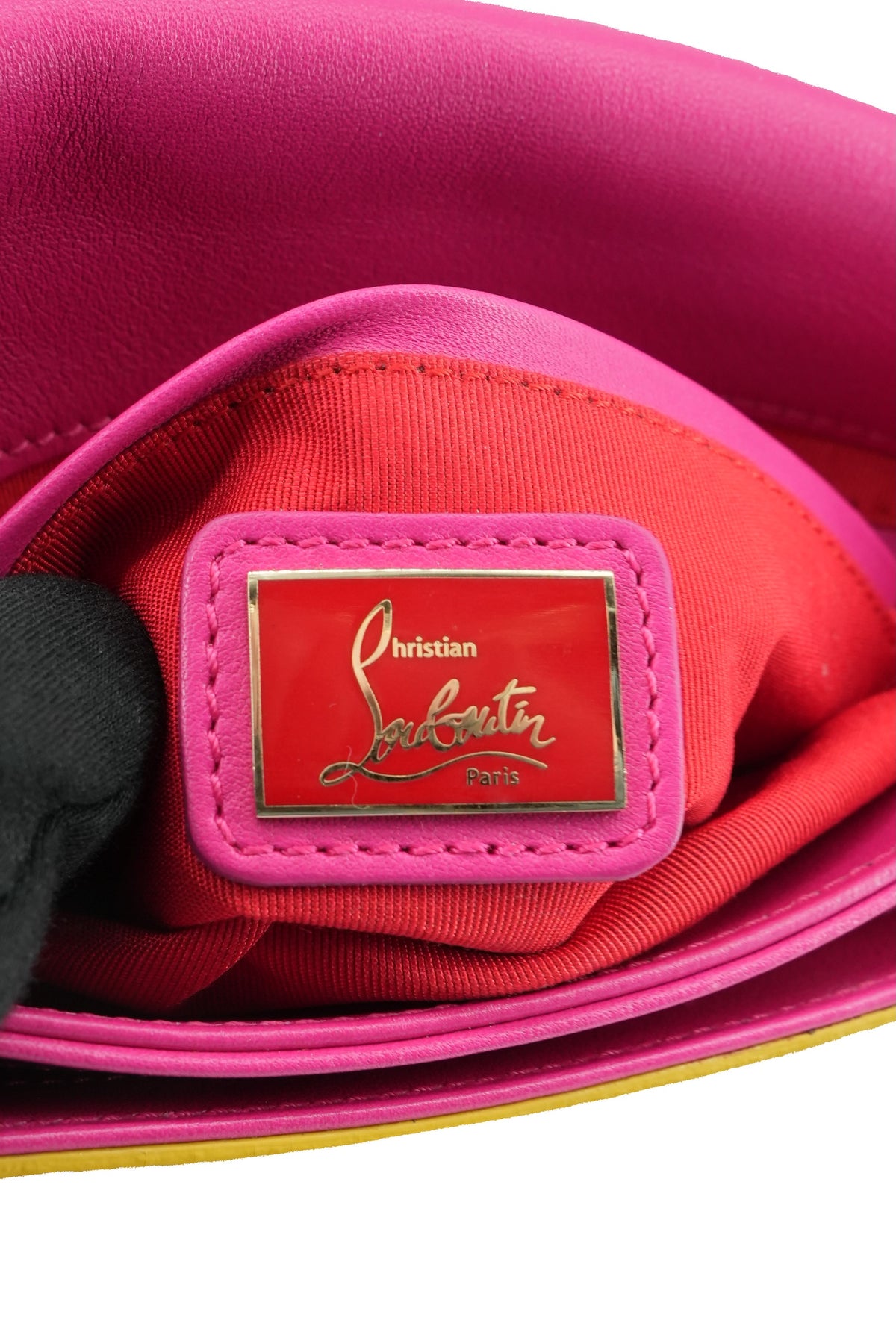 Christian Louboutin hot pink Rougissime  leather crossbody