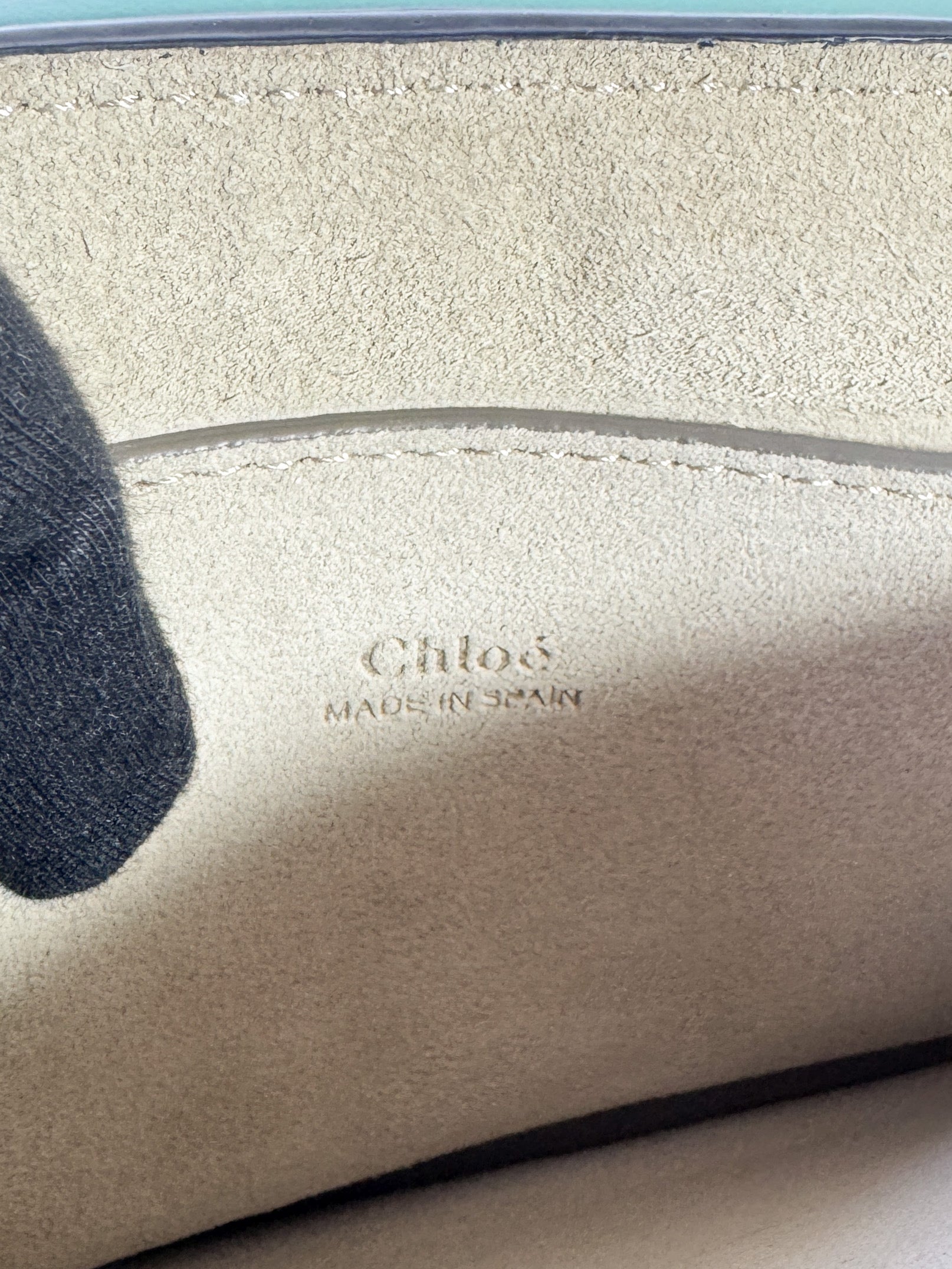 Chloé green leather suede Faye small crossbody 01-17-99-65