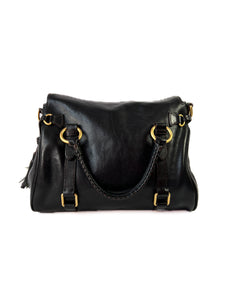 Dooney & Bourke black leather Florentine satchel