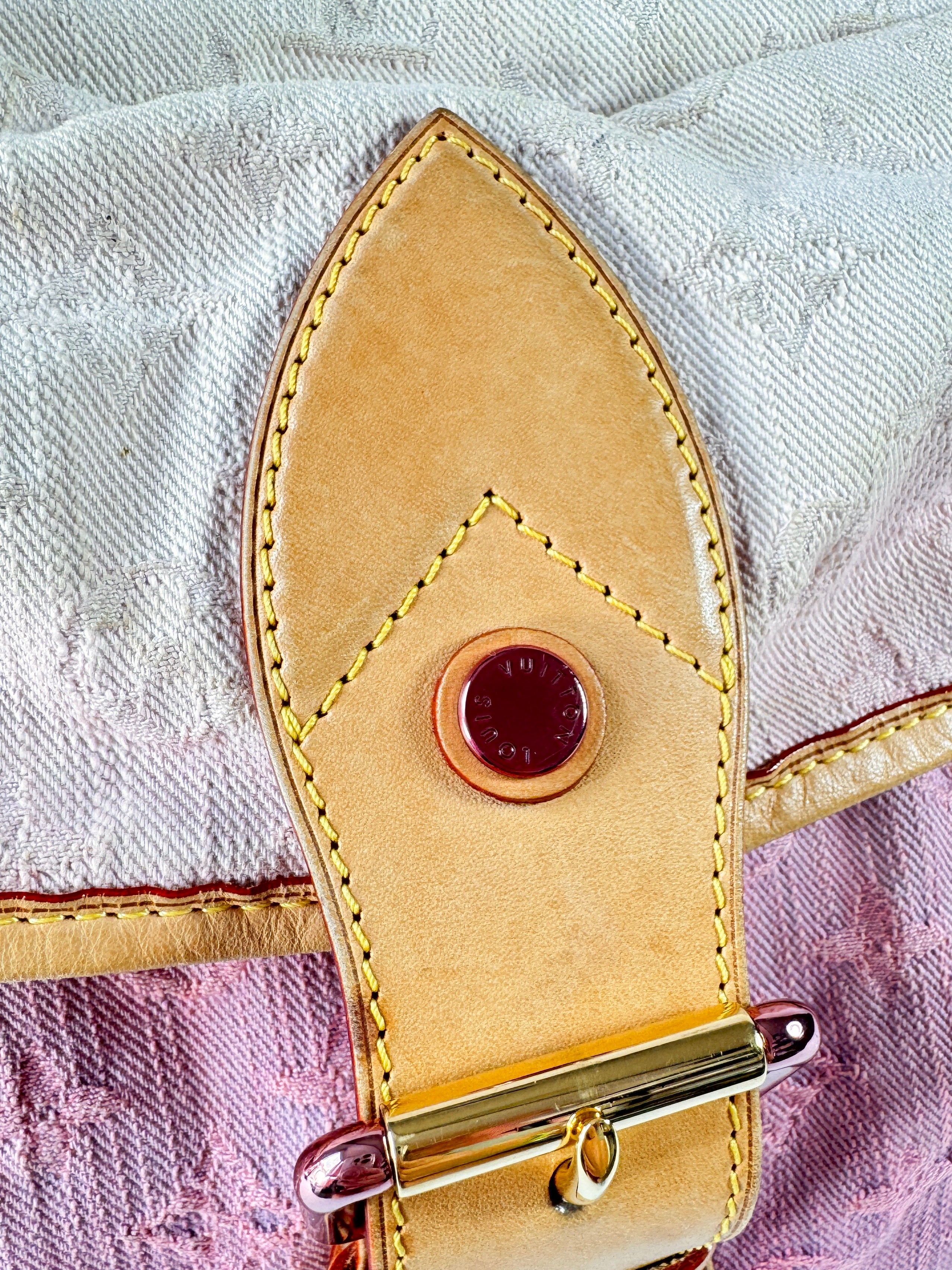 Louis Vuitton Sunshine pink denim monogram FL0130