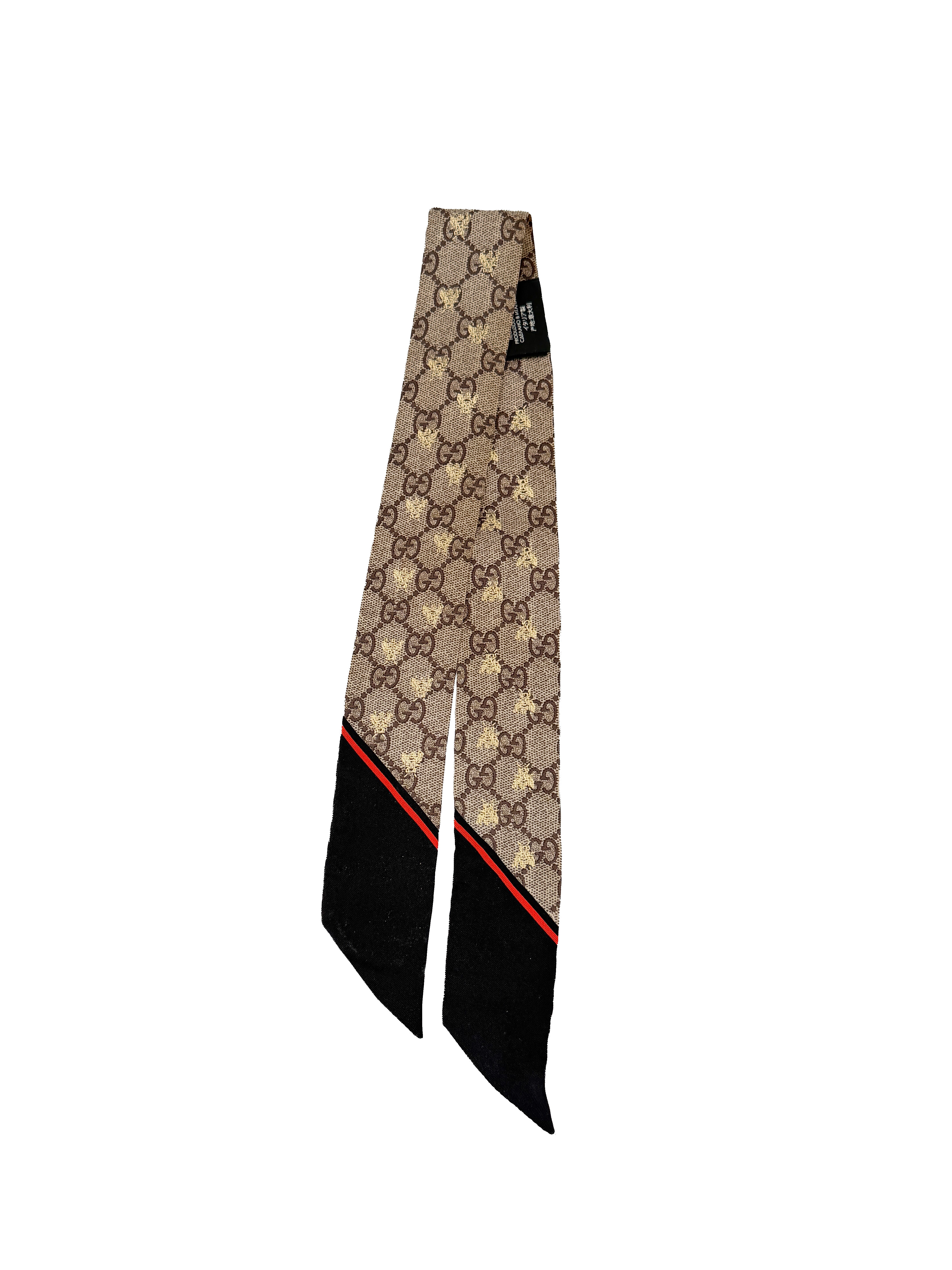 Gucci GG bee print twilly