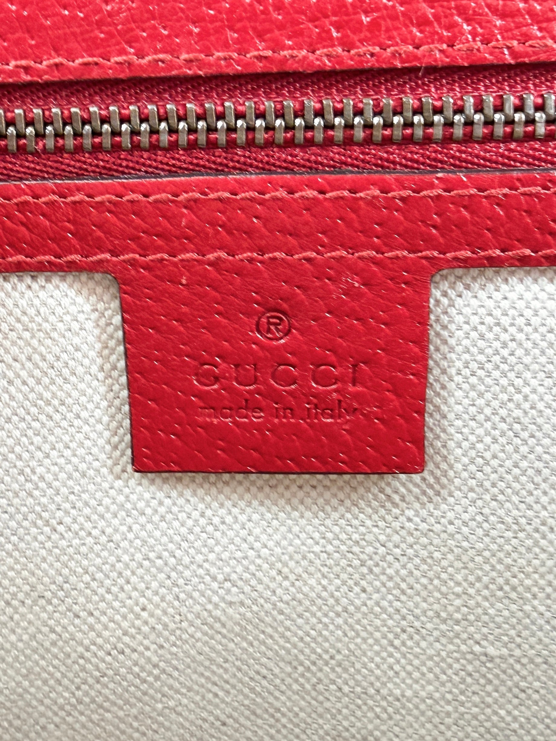 Gucci red Animalier shoulder bag 431283 493075