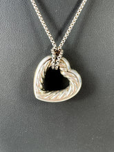 David Yurman sterling silver cable heart necklace