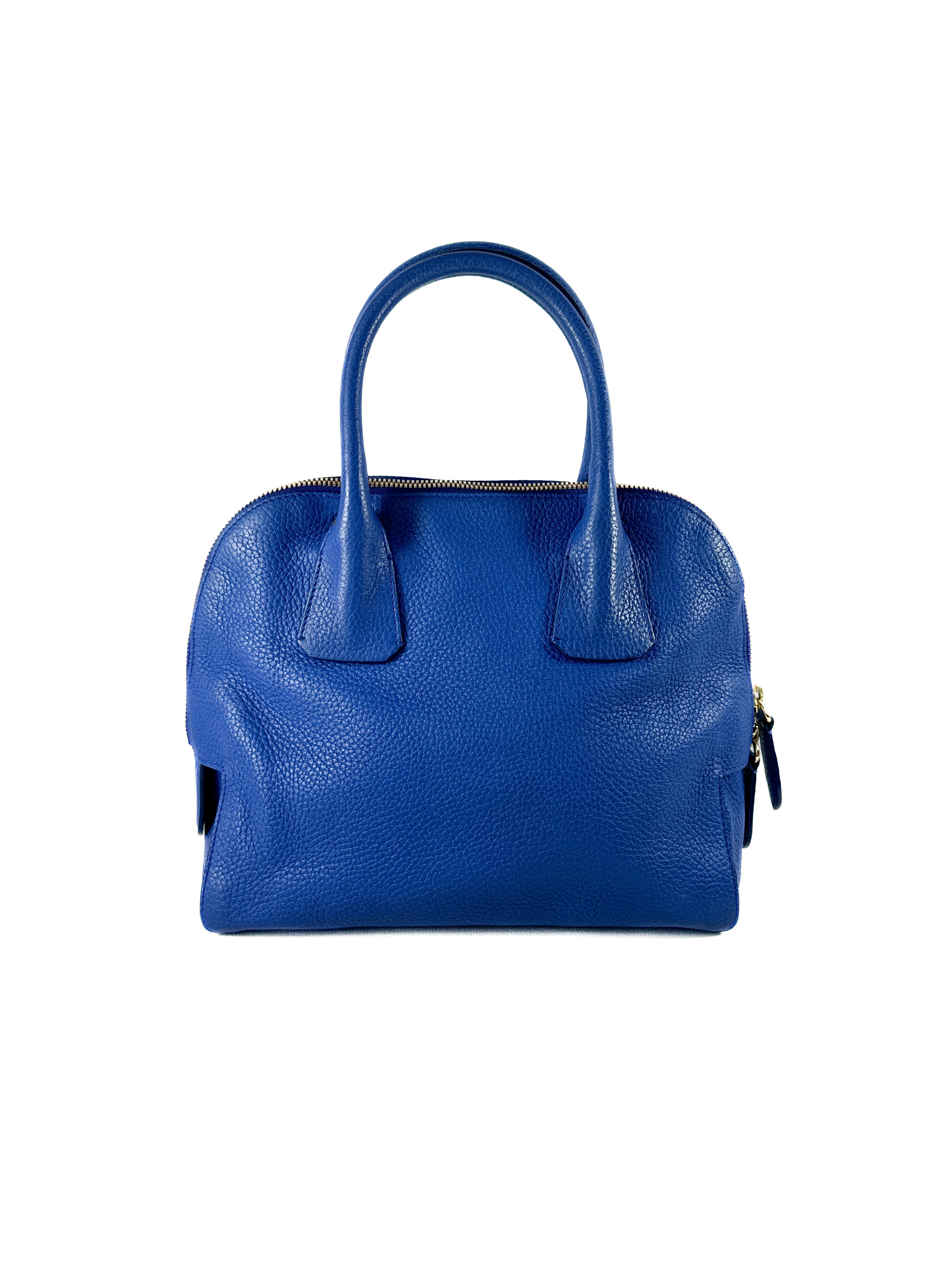 Burberry royal blue Greenwood Bowling bag small