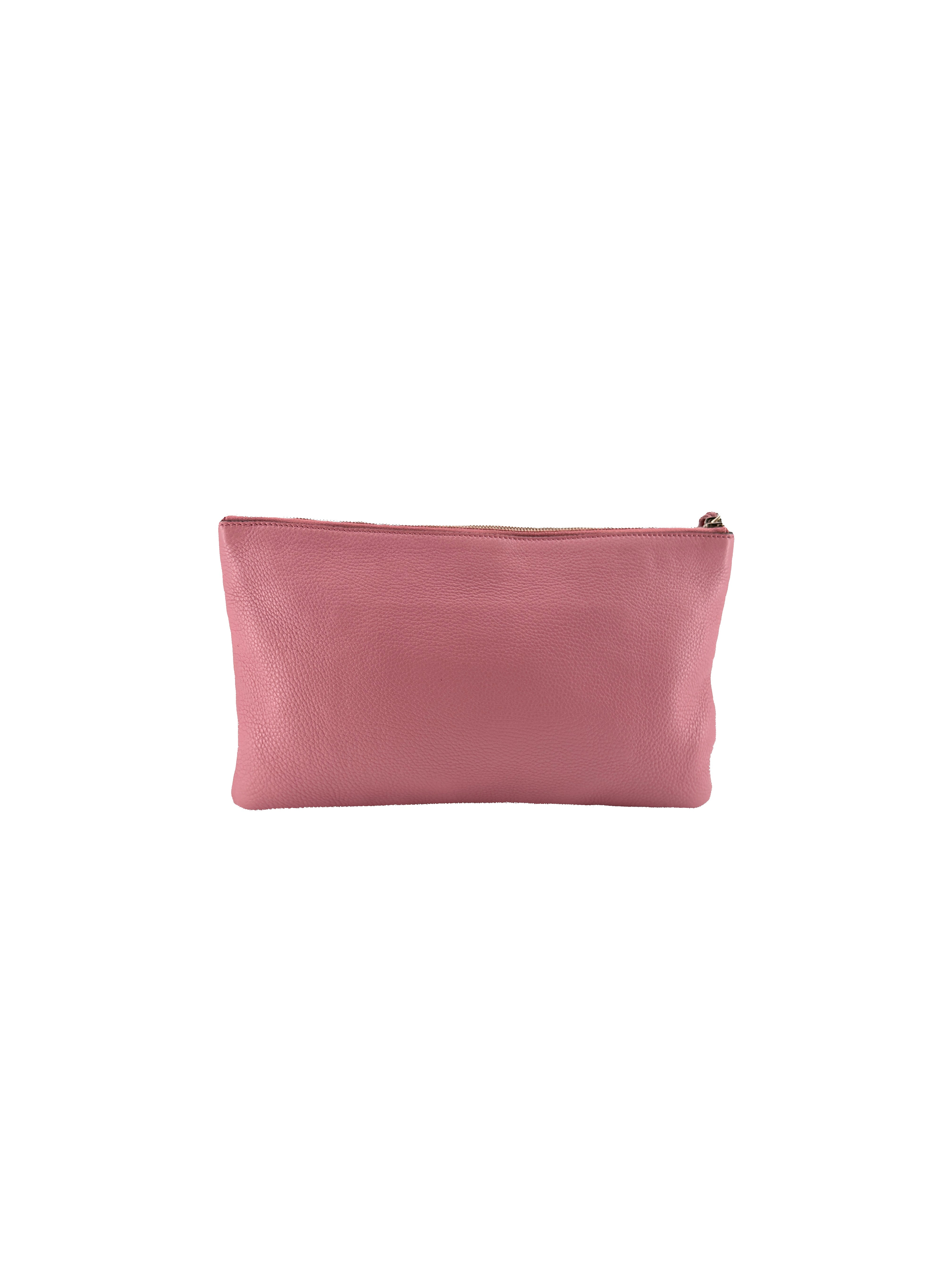 Gucci pink leather Bamboo tassel zip pouch 376858 213317