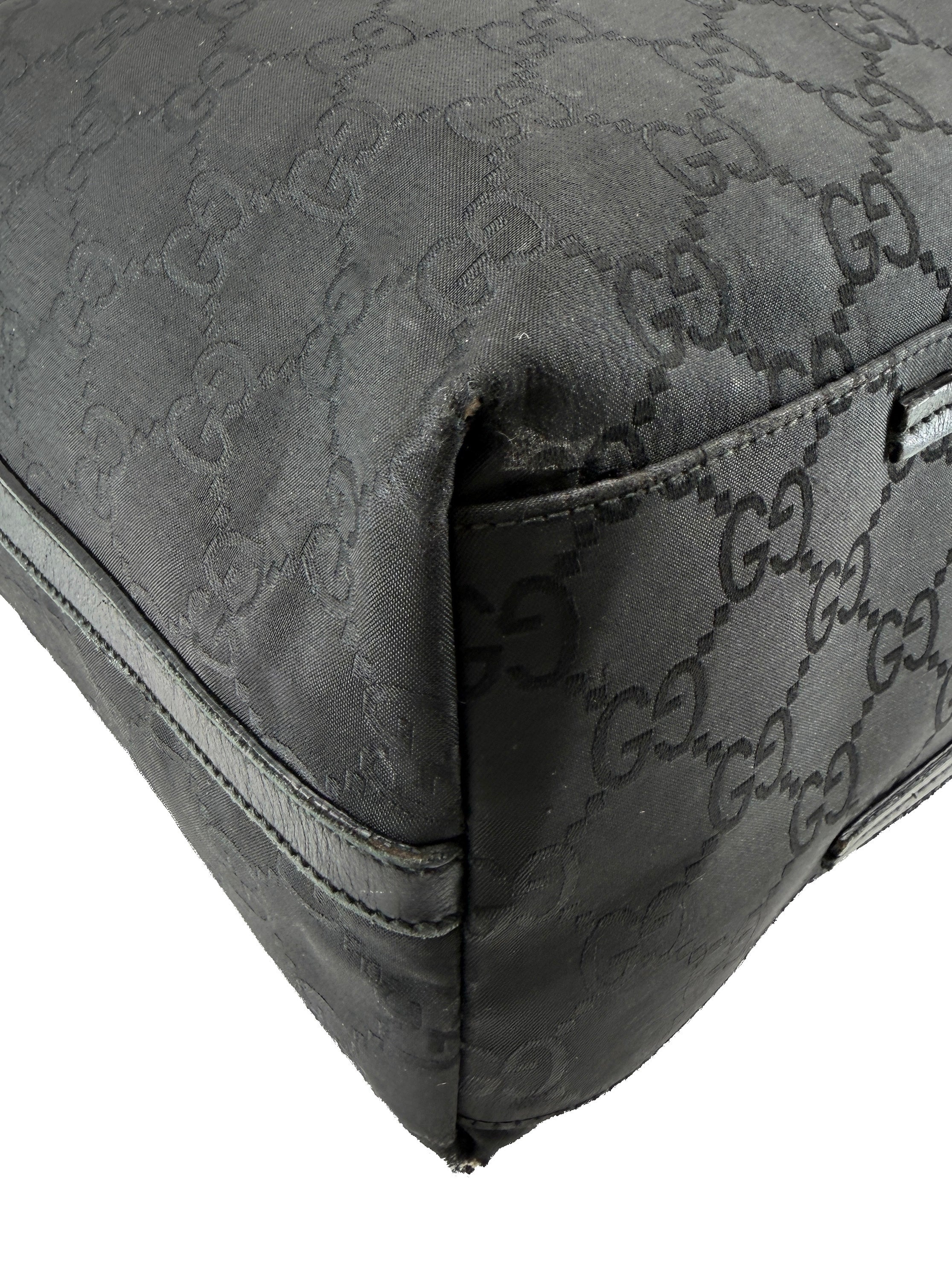 Gucci black GG canvas tote 213317