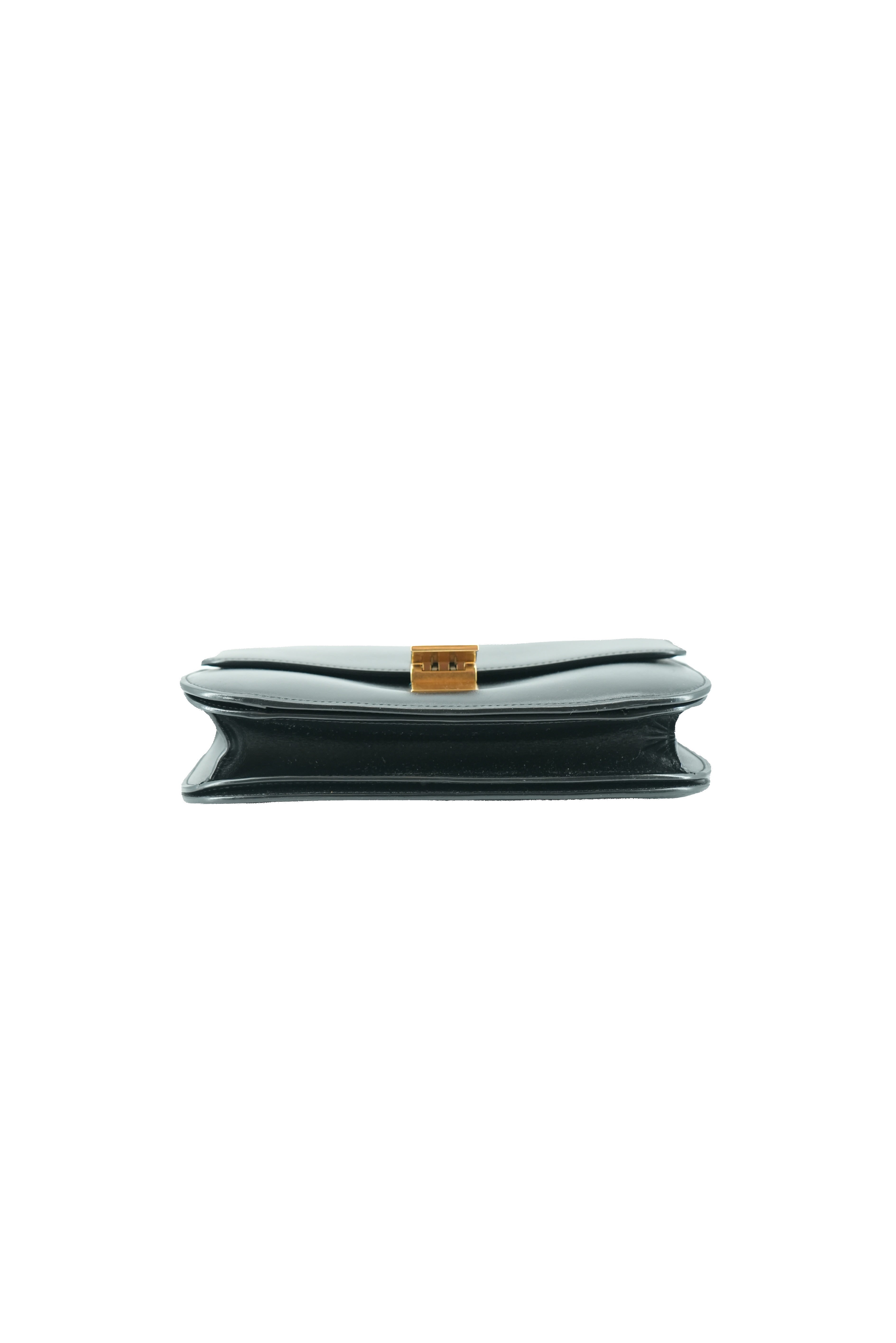 Celine black leather Box shoulder bag U-LA-0176