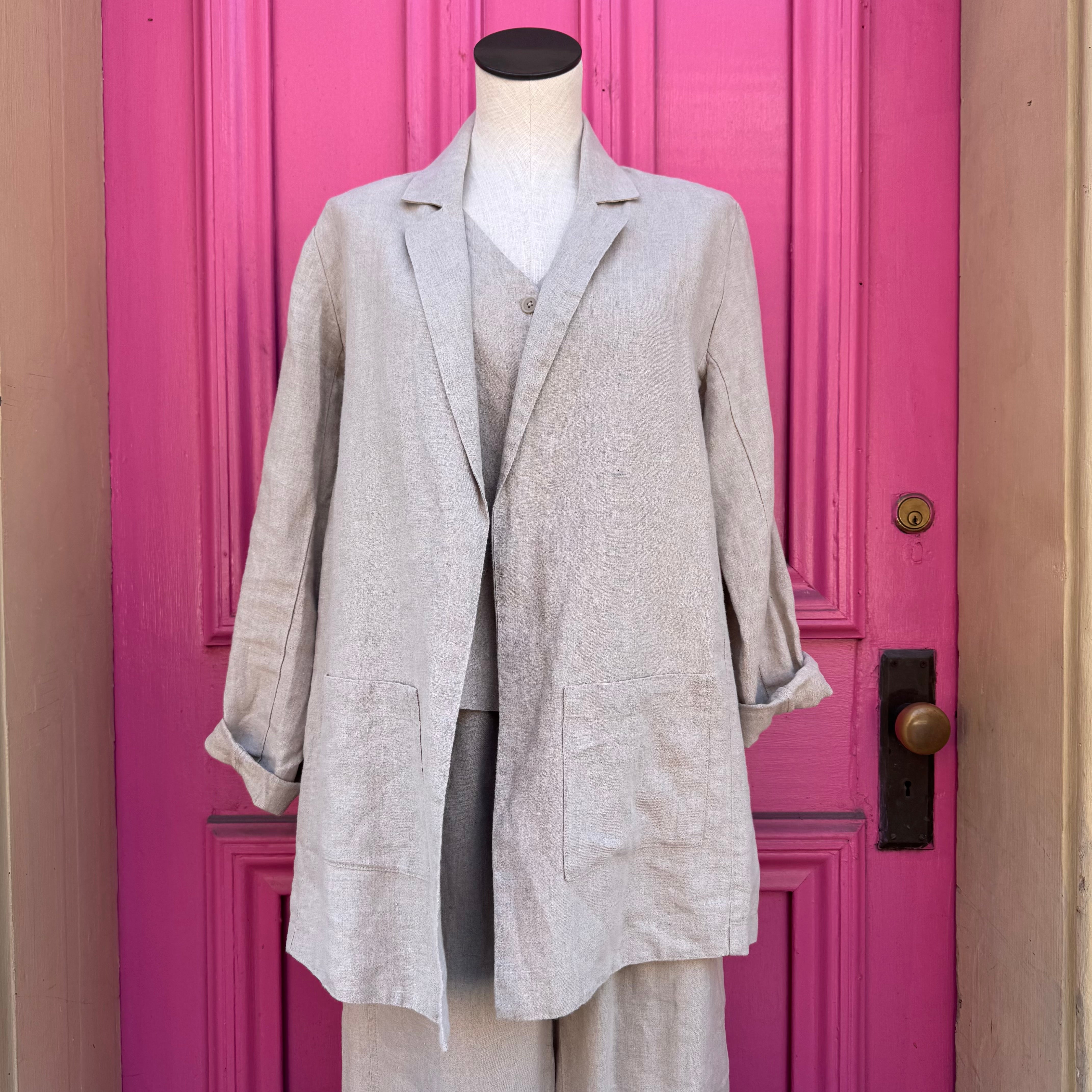 Eileen Fisher beige 3 piece lounge set size S