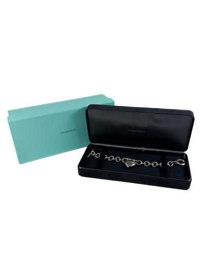 Tiffany & Co sterling silver full heart return to Tiffany toggle bracelet 231208 BOX