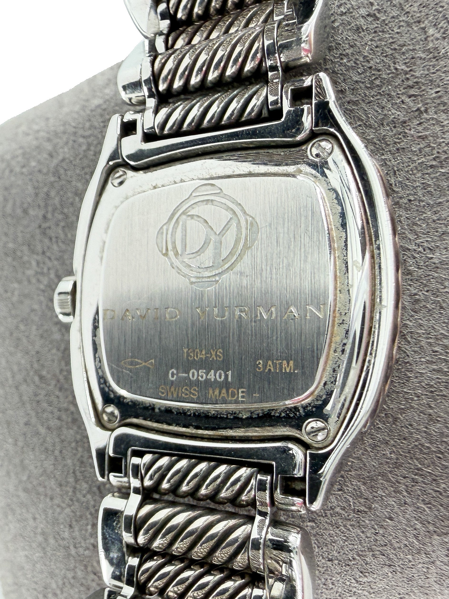 David Yurman sterling silver Thoroughbred diamond watch