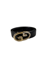 Gucci black leather vintage belt size 70