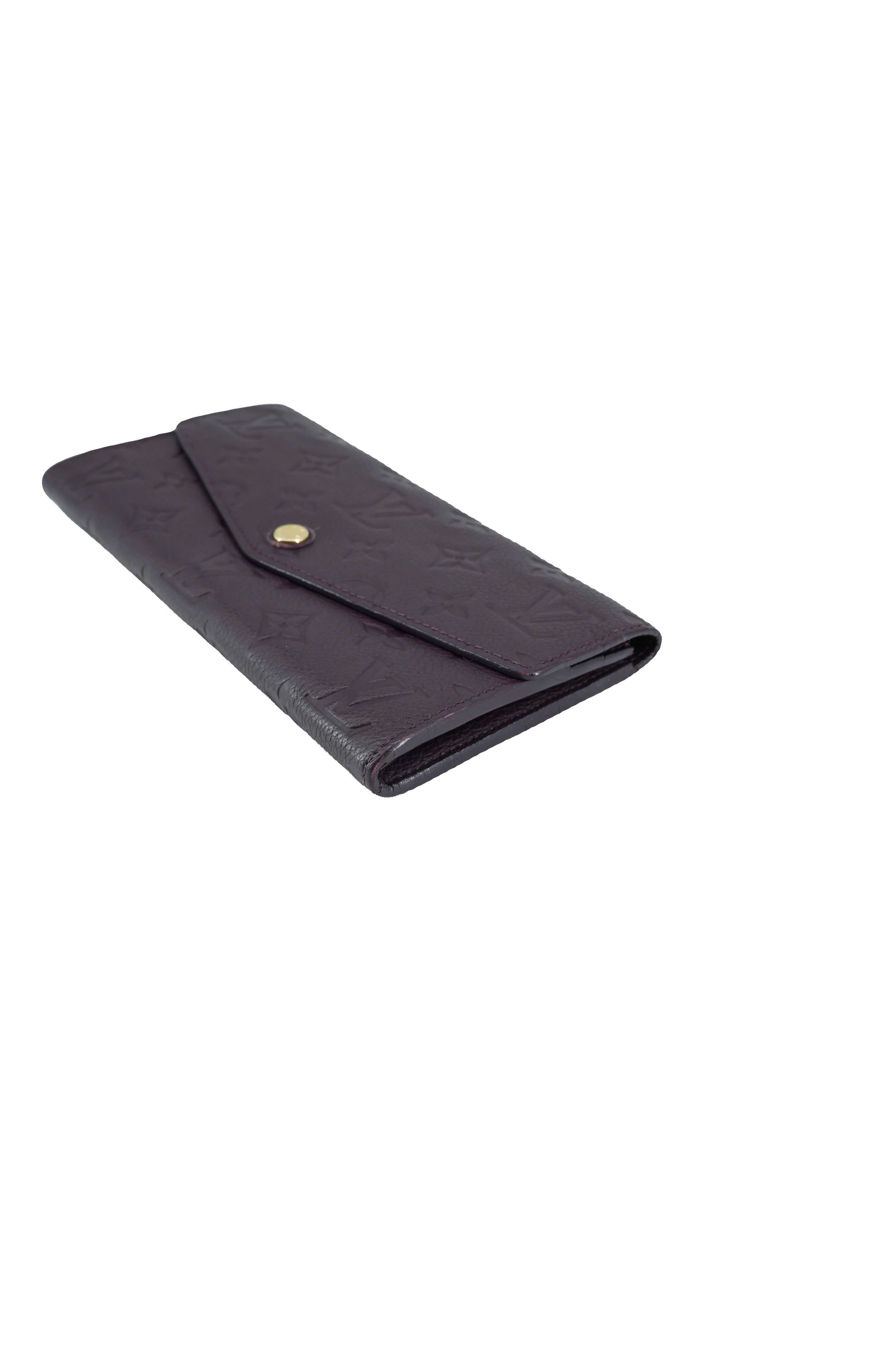 Louis Vuitton monogram Empreinte dark purple Curieuse wallet with insert CA4102