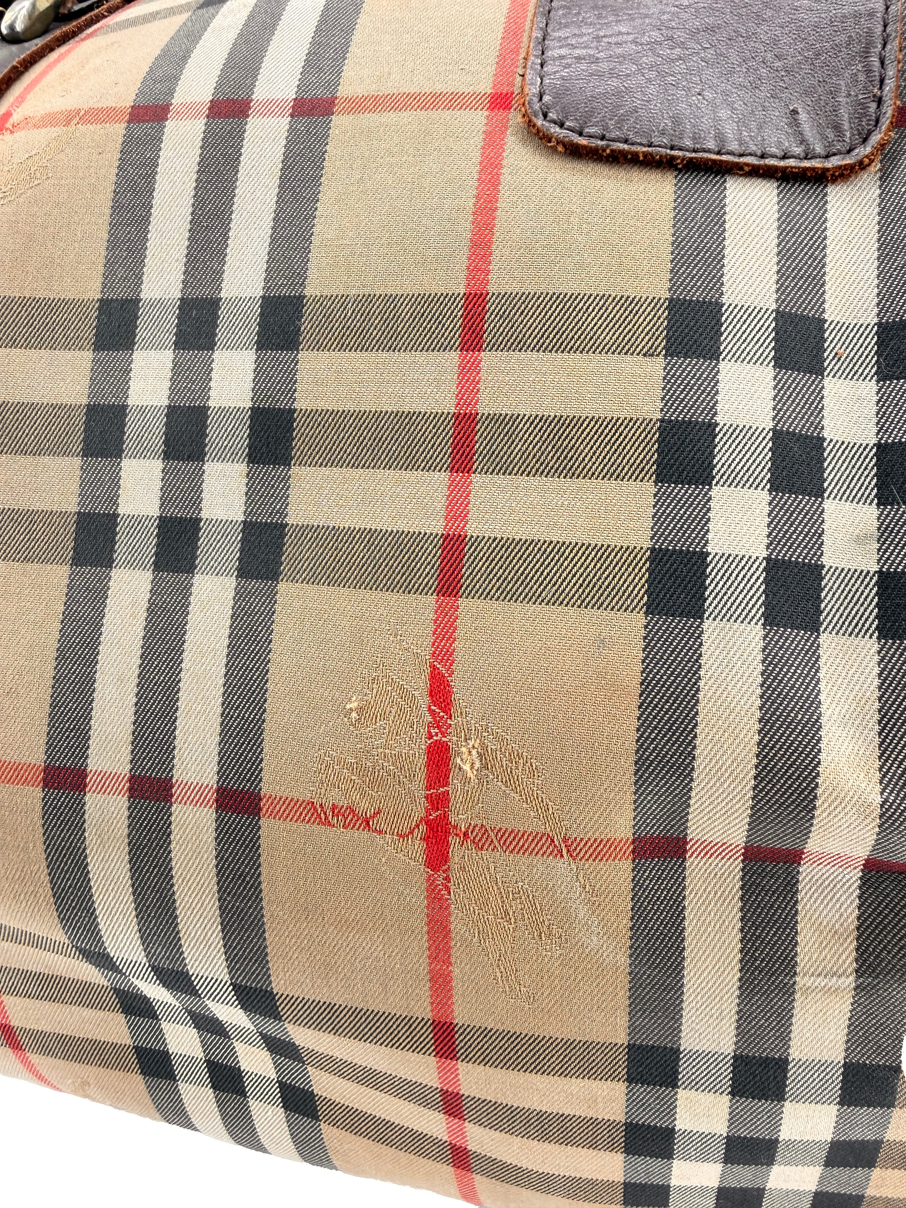 Burberry vintage nova check Boston duffle bag *as is*