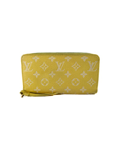 Louis Vuitton yellow empreinte monogram Spring in the City zippy wallet (microchipped)