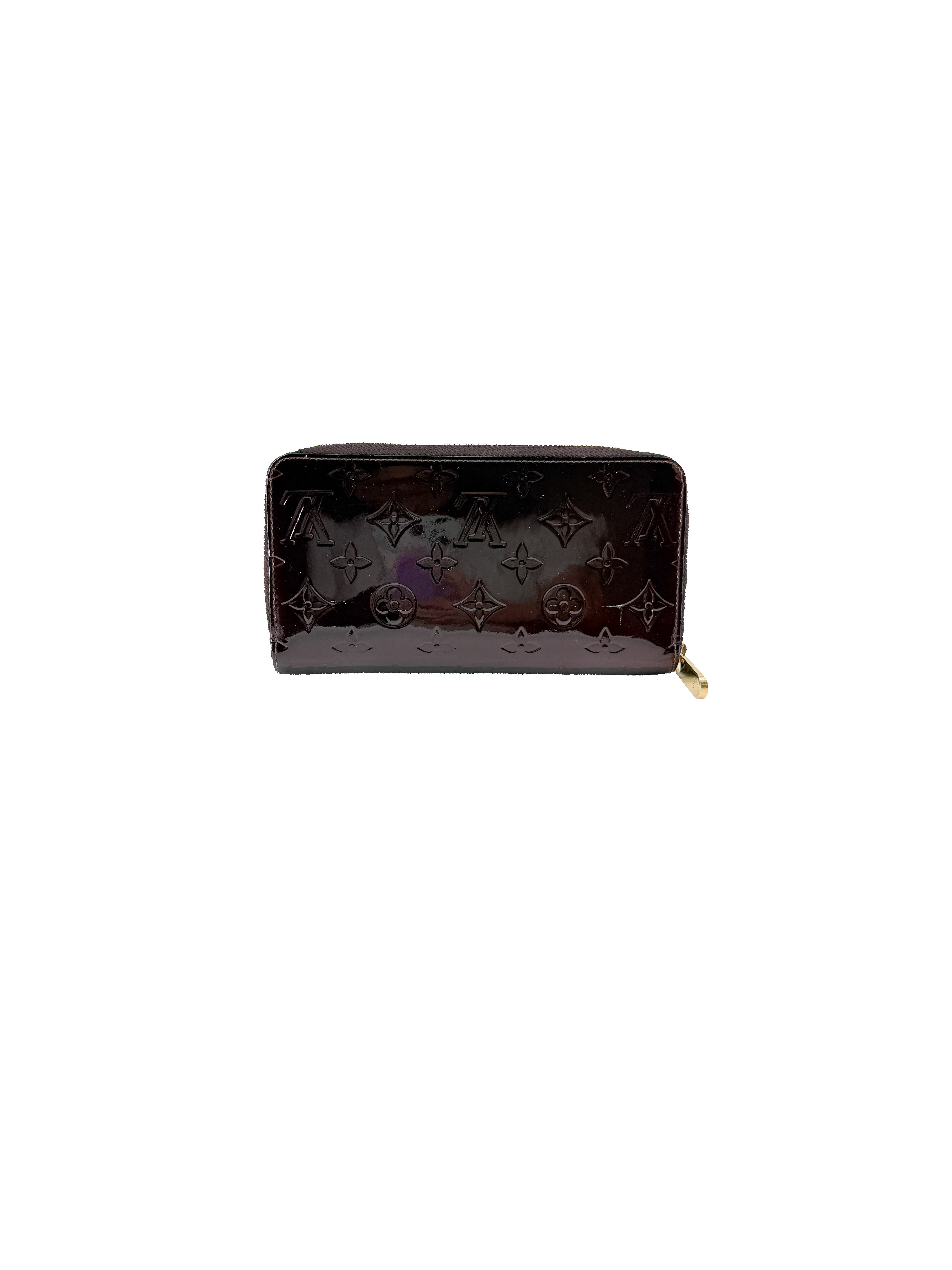 Louis Vuitton amarante vernis zippy wallet MI4182
