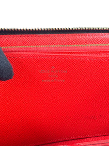 Louis Vuitton monogram red interior Zippy Wallet NM LM3189