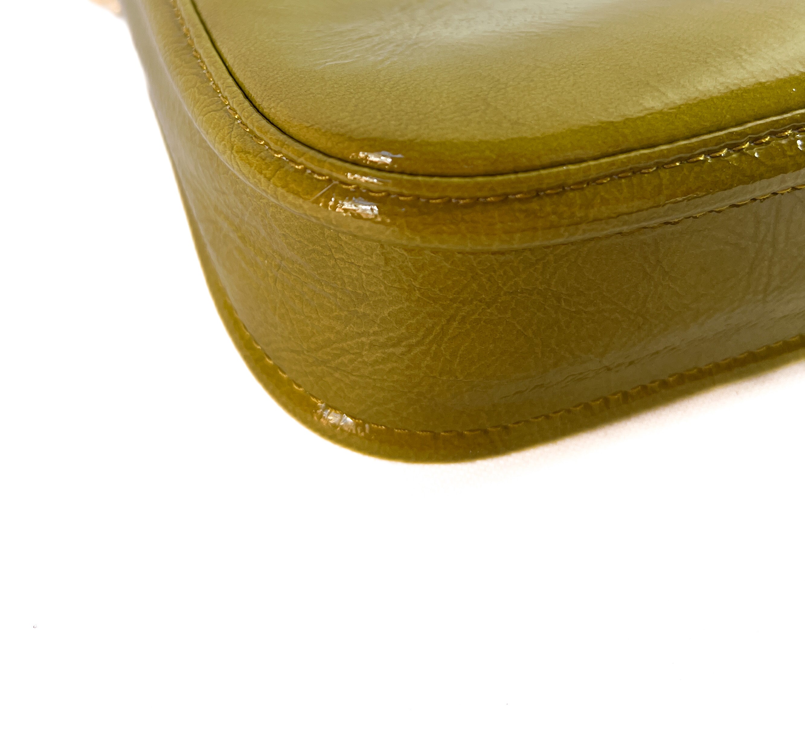 Tory Burch 151 Mercer green patent shoulder bag