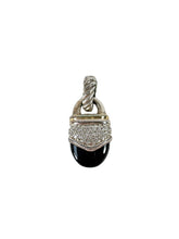 David Yurman Acorn Enhancer pendant in sterling silver and 18k yellow gold with black onyx and pavé diamonds