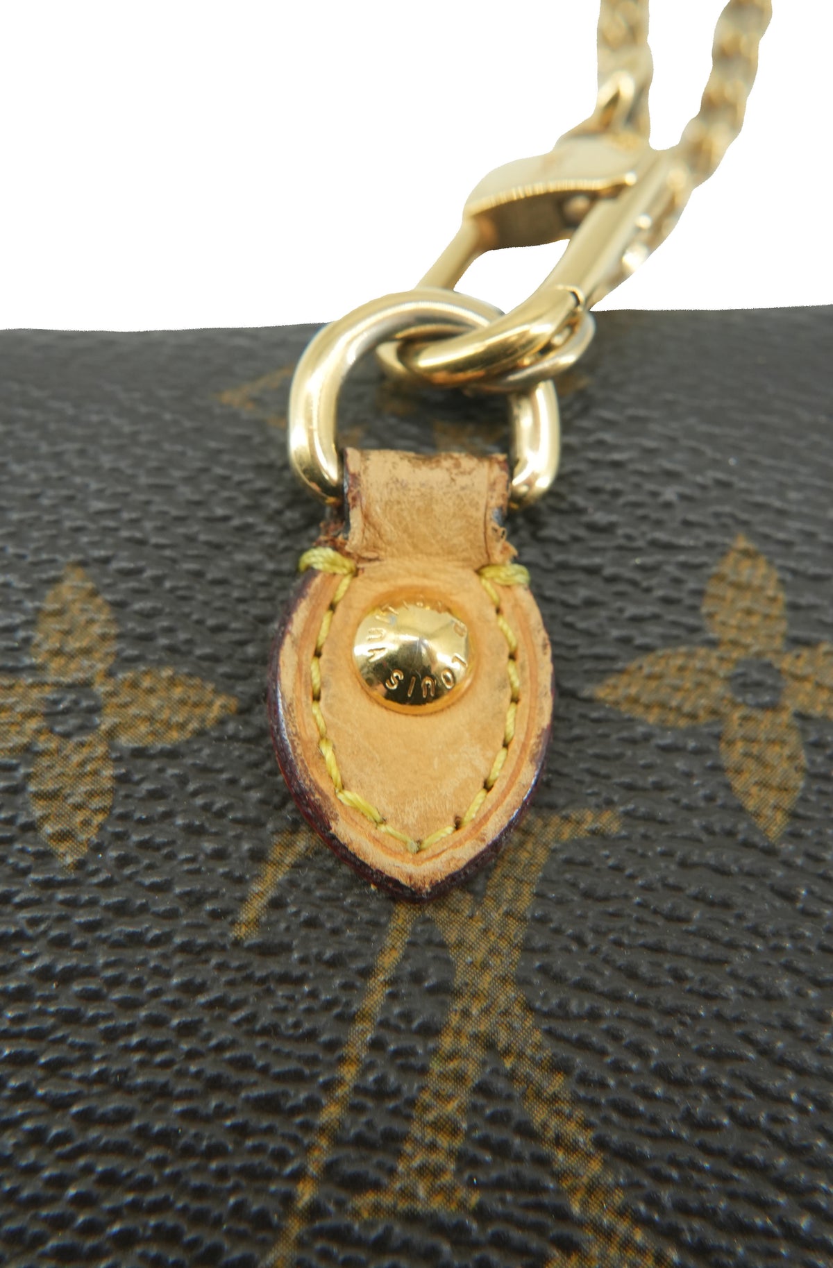 Louis Vuitton brown monogram keychain pouch SN4009