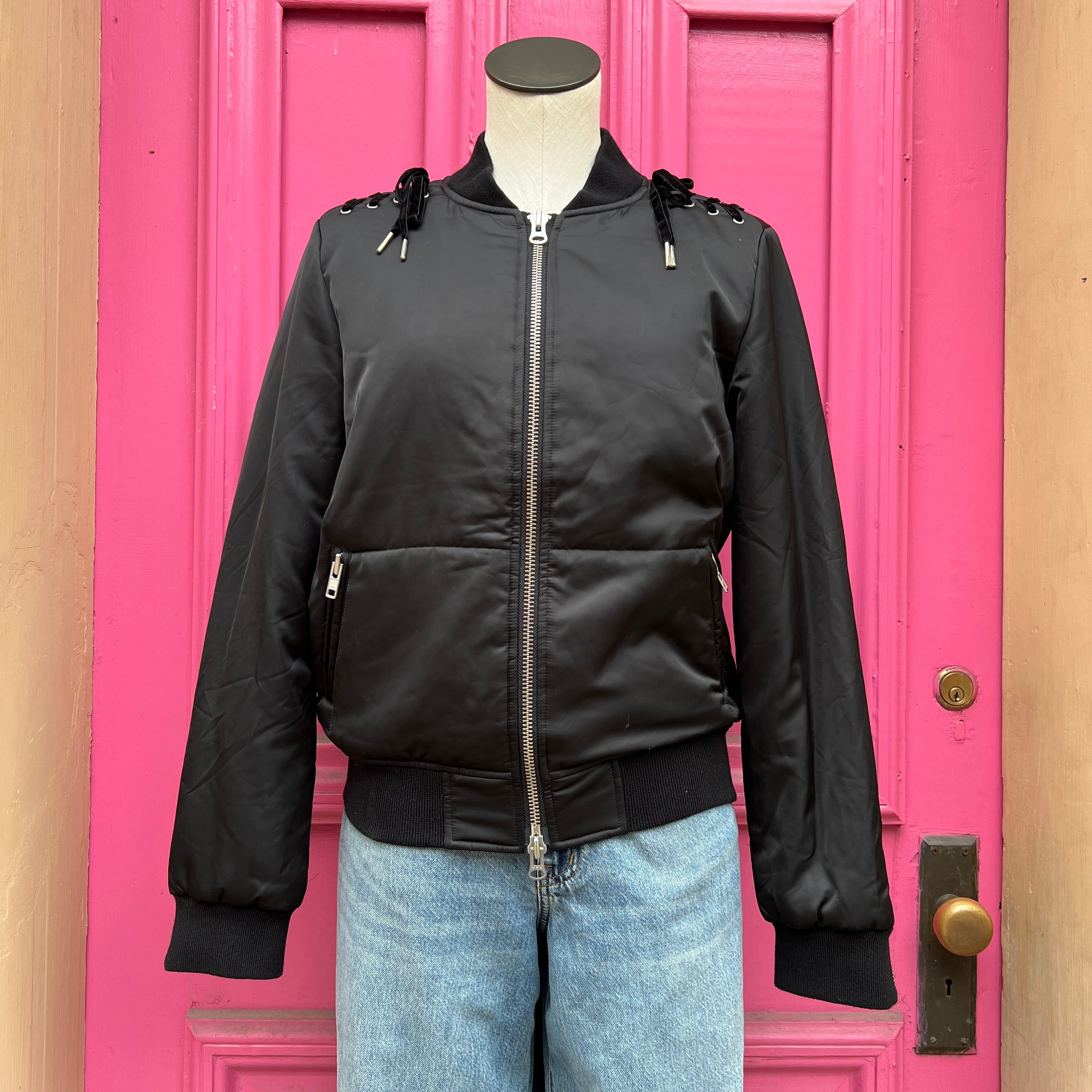 Pam & Gela black lace up jacket size M