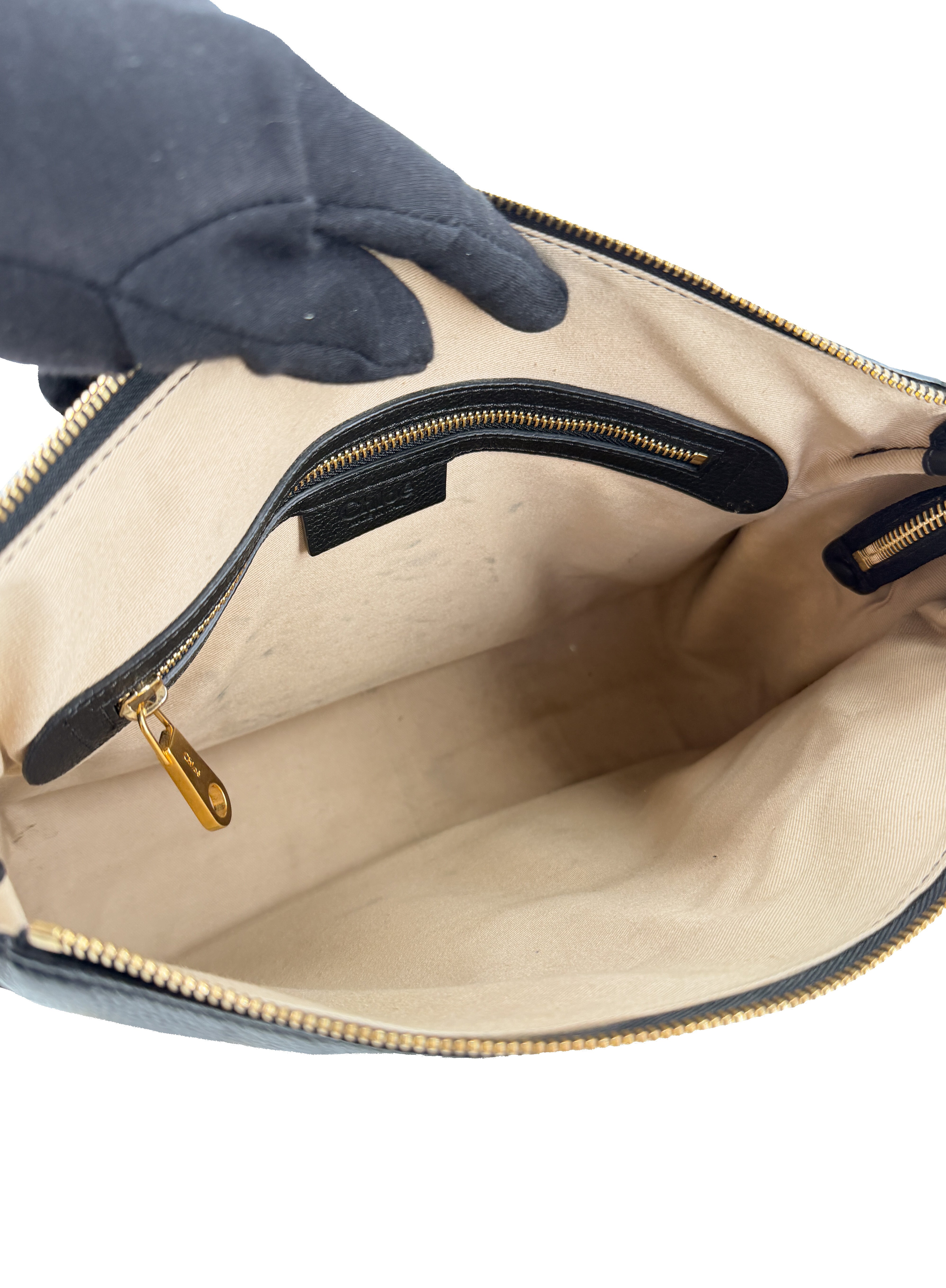 Chloé black leather Marcie double carry satchel D0NVSN