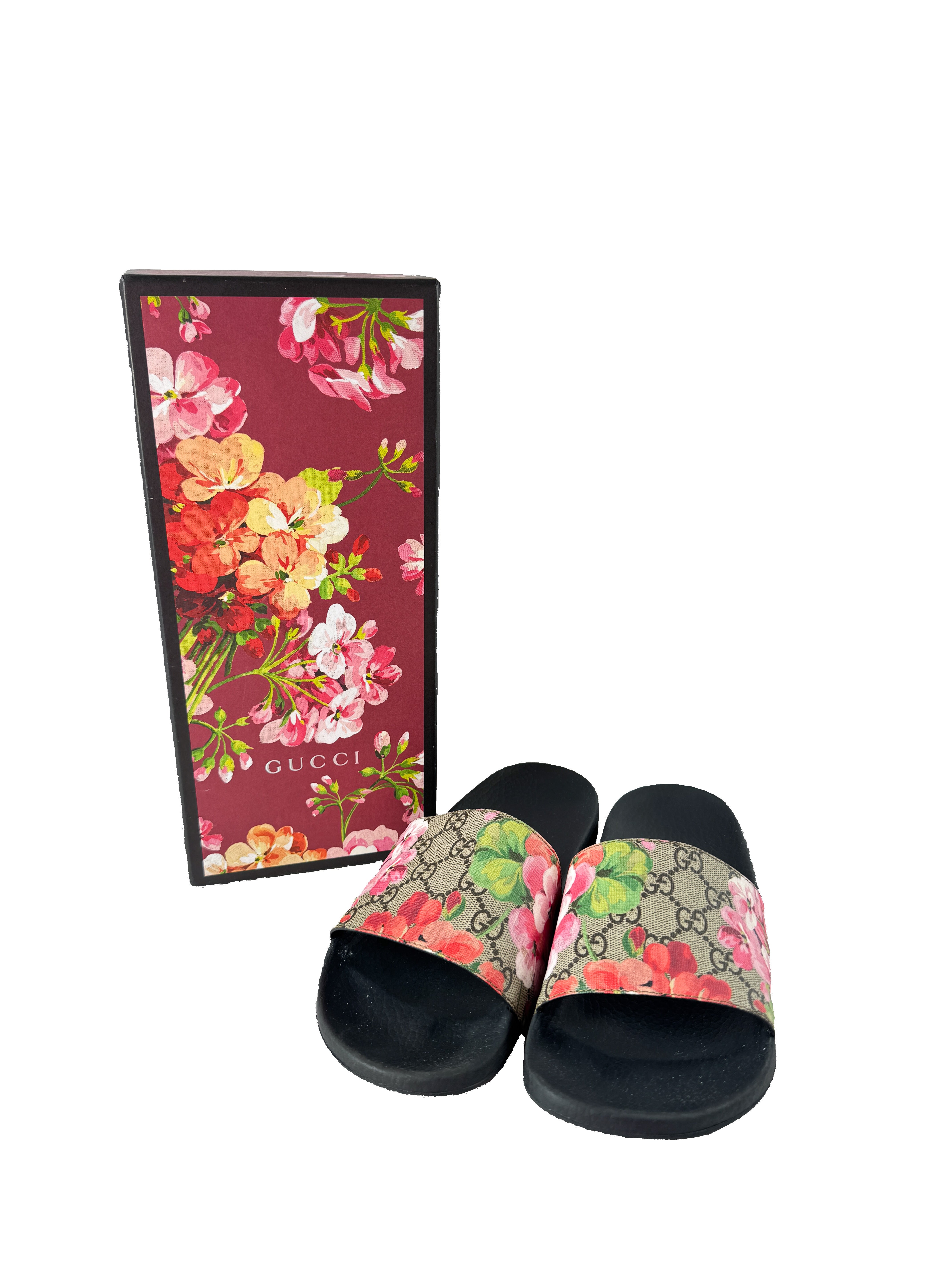 Gucci GG supreme bloom slides size 40 BOX