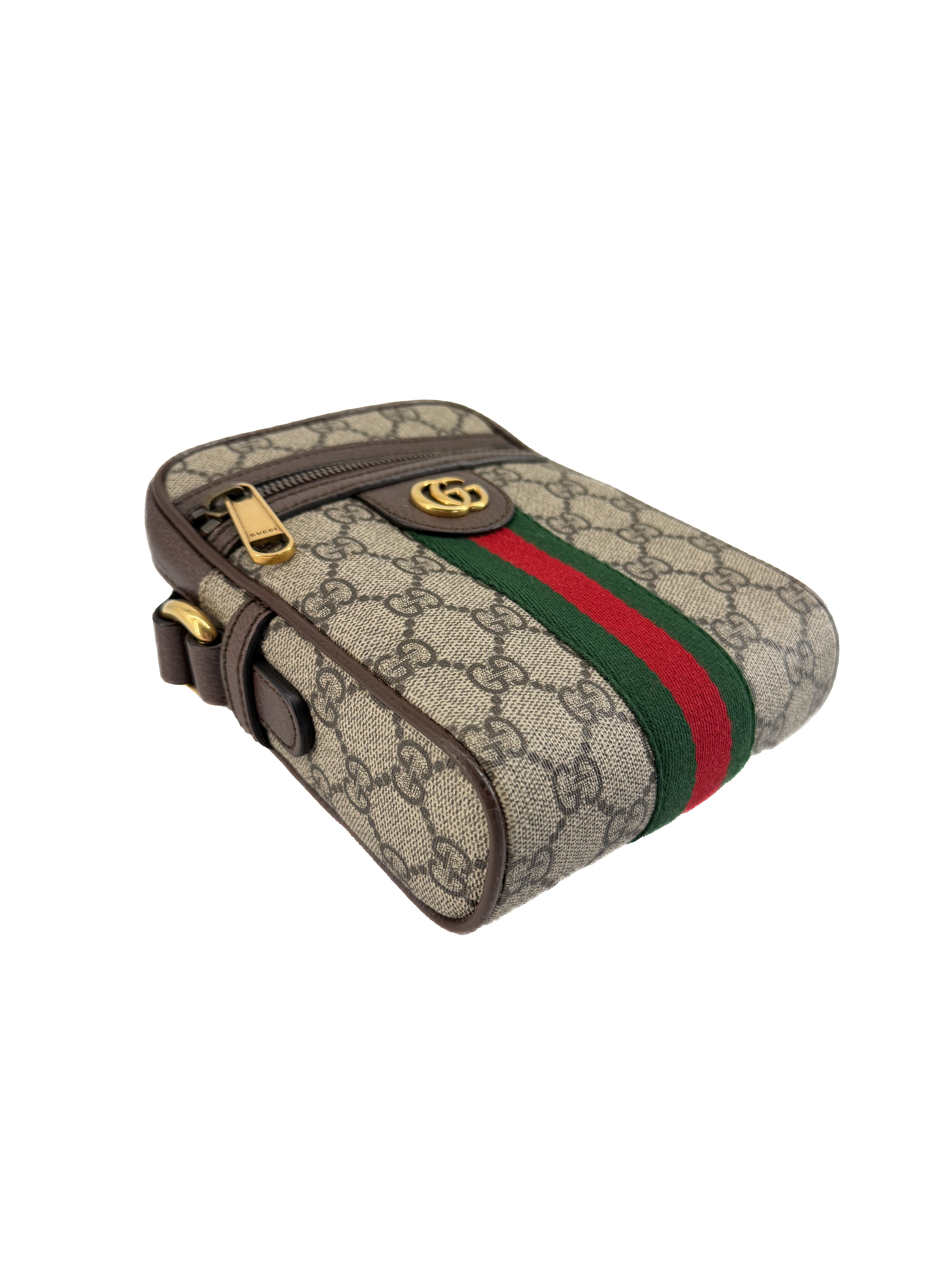 Gucci GG Supreme Monogram Web Mini Ophidia Messenger Brown 598127520981