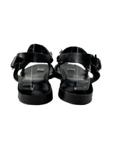 Gucci black leather horse-bit sandals size 38