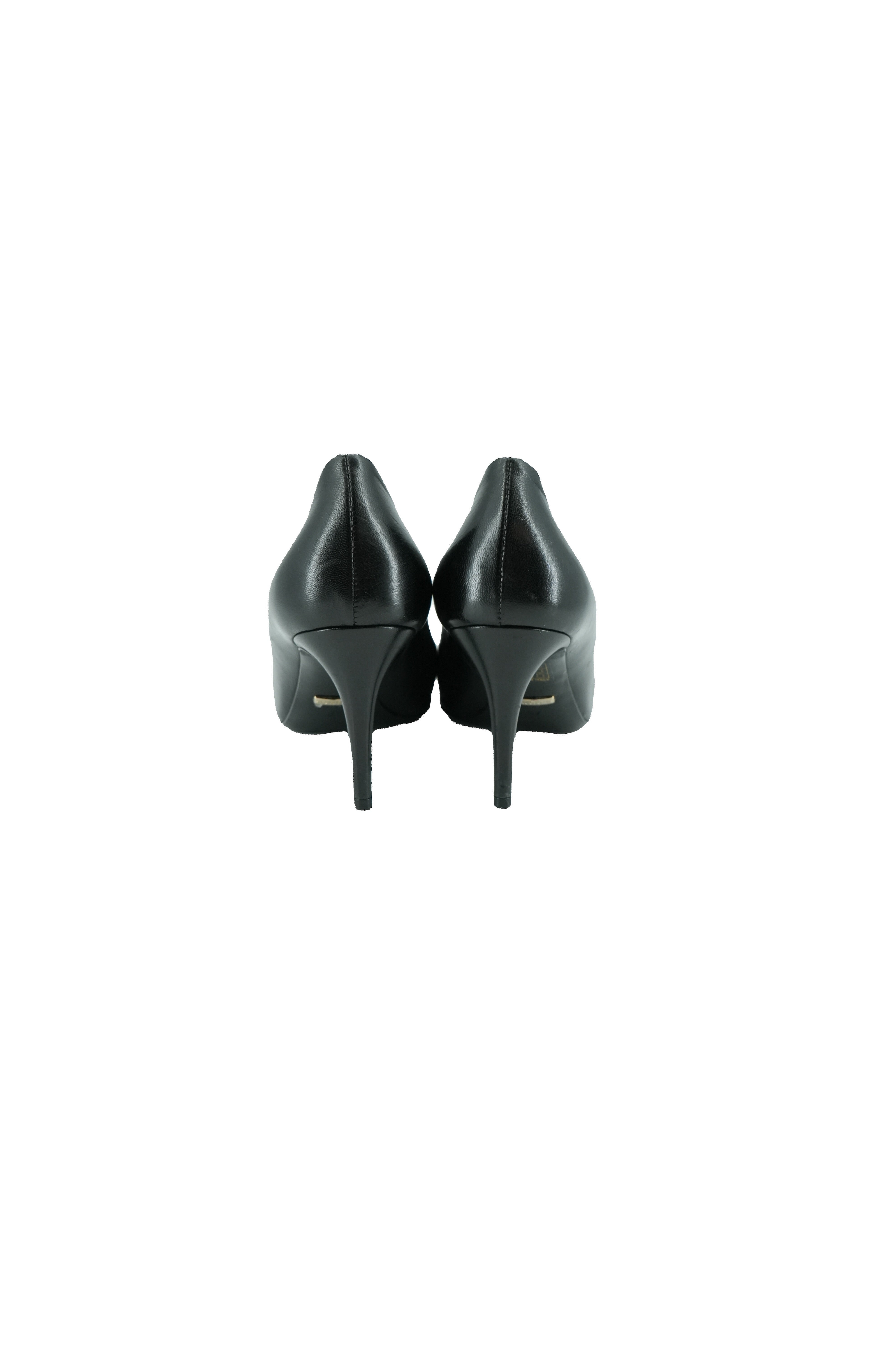 Gucci black leather crystal GG pumps size 37 BOX